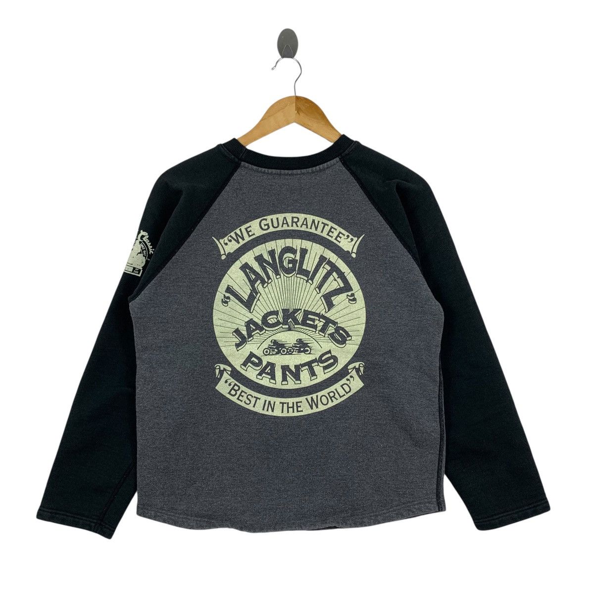 Japanese Brand LANGLITZ LEATHER Motorcycle Garments Japanese Sweatshirt Size US M / EU 48-50 / 2 - 1 Thumbnail