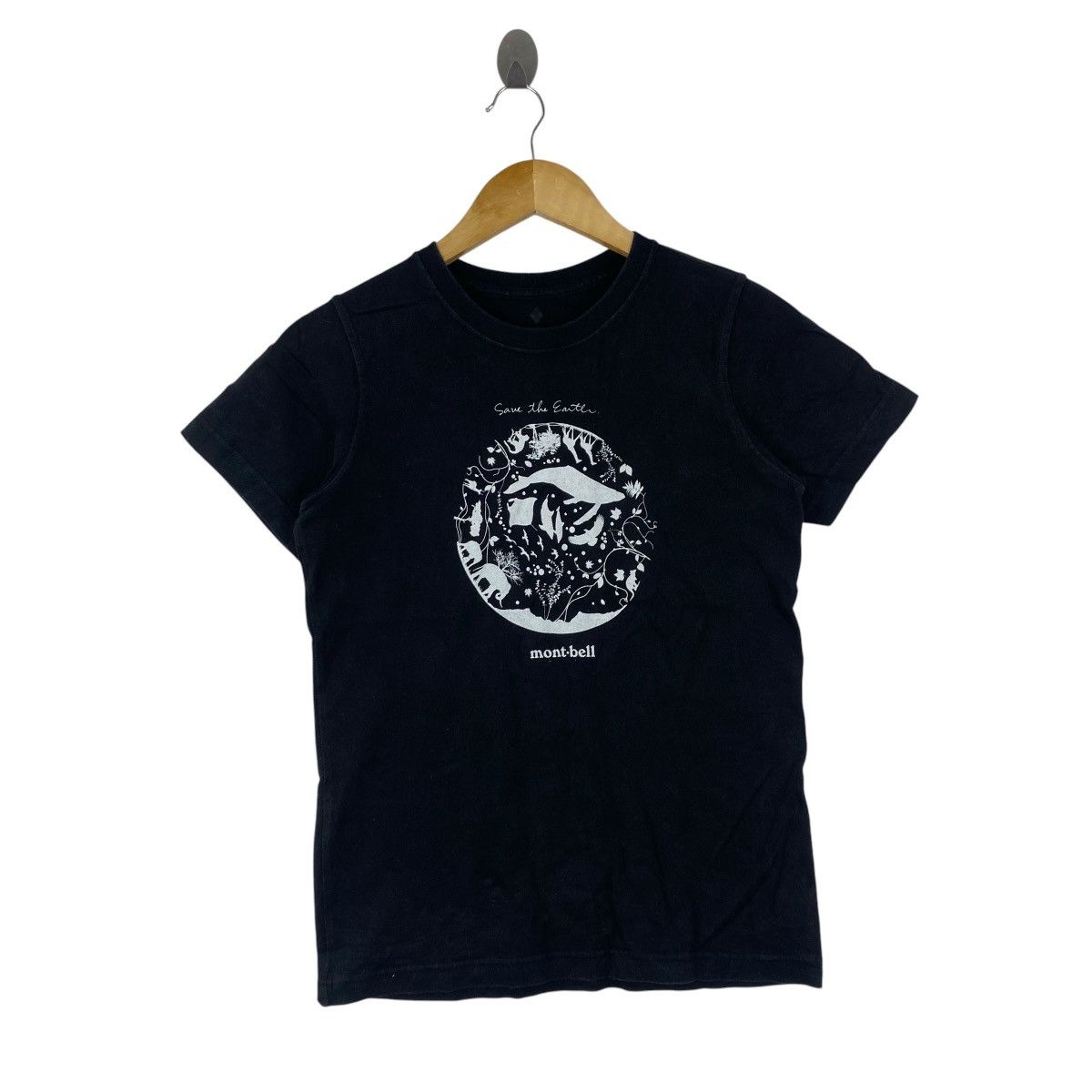 Montbell Montbell Save The Earth Graphic Tee Black Gorpcore Cotton Size S / US 4 / IT 40 - 1 Thumbnail