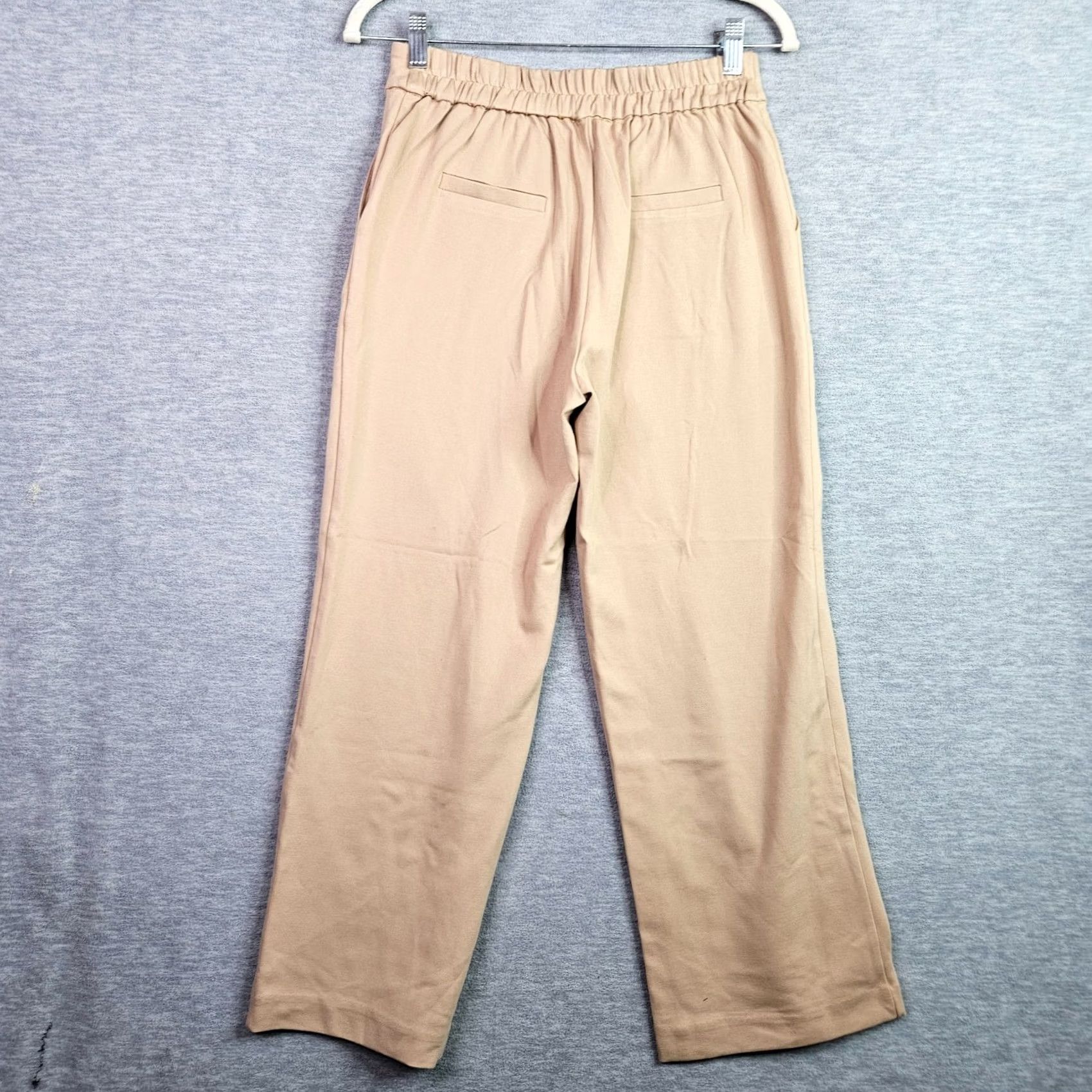 Vintage Petite Principle Pants Women Petite SP Beige Straight Leg Pull On Stretch Size 28" / US 6 / IT 42 - 2 Thumbnail