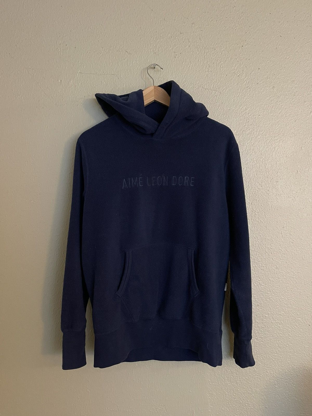 image of Aime Leon Dore Hooded Sweatshirt in Blue, Men's (Size Small)