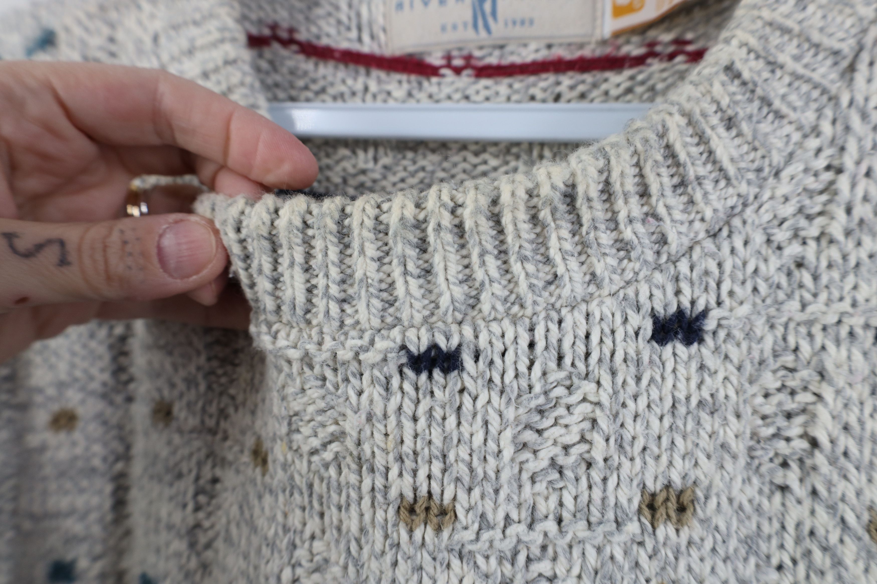 Vintage Vintage 90s Streetwear Chunky Cotton Knit Sweater USA Size US M / EU 48-50 / 2 - 12 Thumbnail