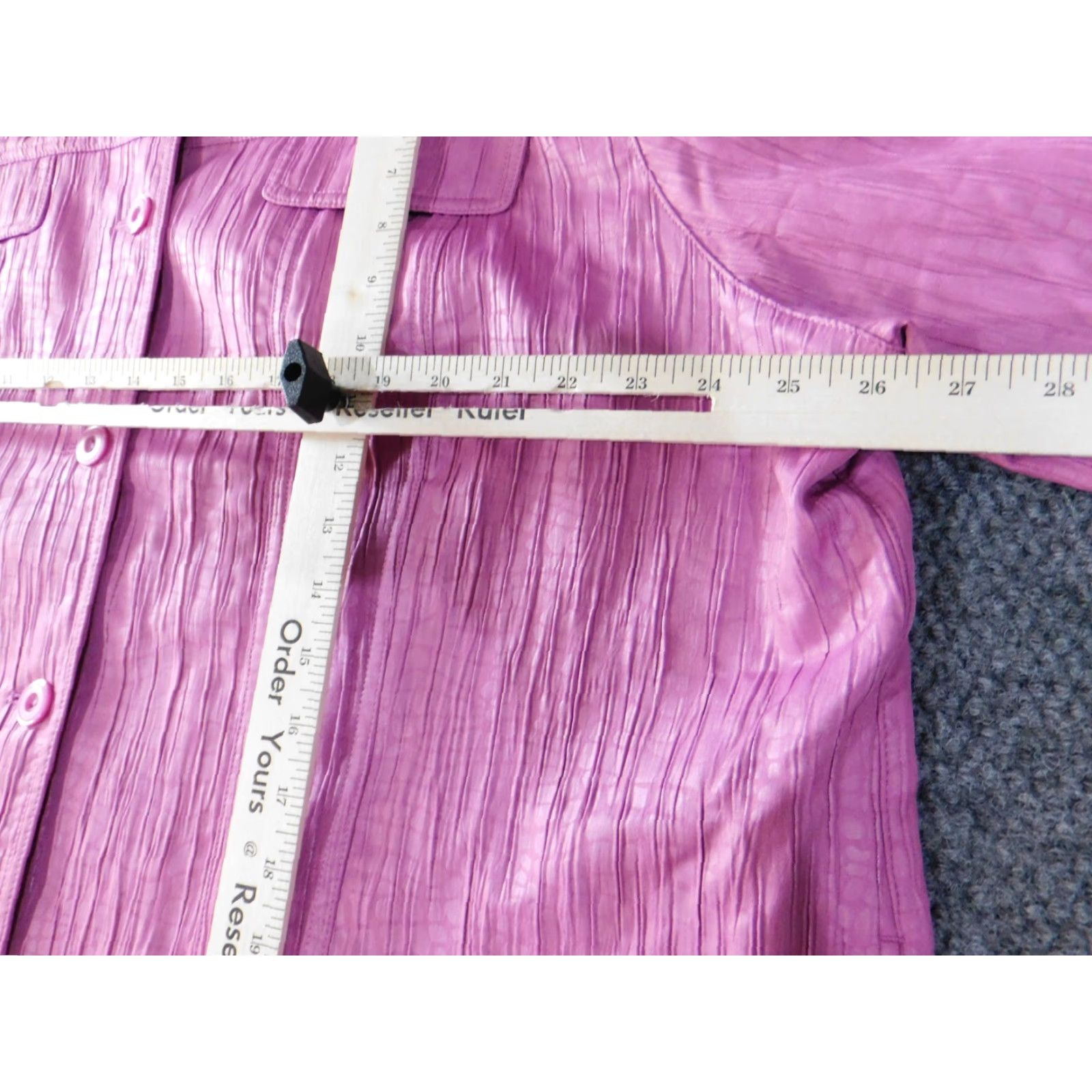 Vintage Alfred Dunner Jacket Blazer Womens 20W Purple Five-Button Shoulder Pads Tweed Polyester Lining Blazer Costume Classic Fall Winter Womens Size 3XL / US 20-22 - 7 Thumbnail