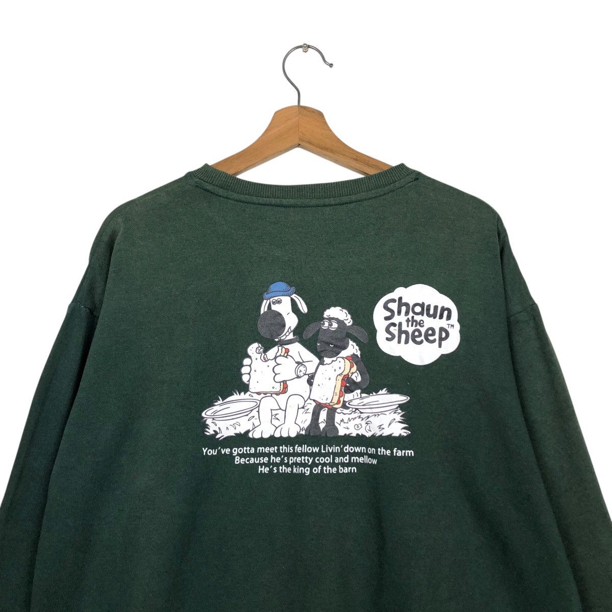 Cartoon Network 📌Vintage Sweatshirt Shaun The Sheep Big Logo Design Size US L / EU 52-54 / 3 - 10 Thumbnail