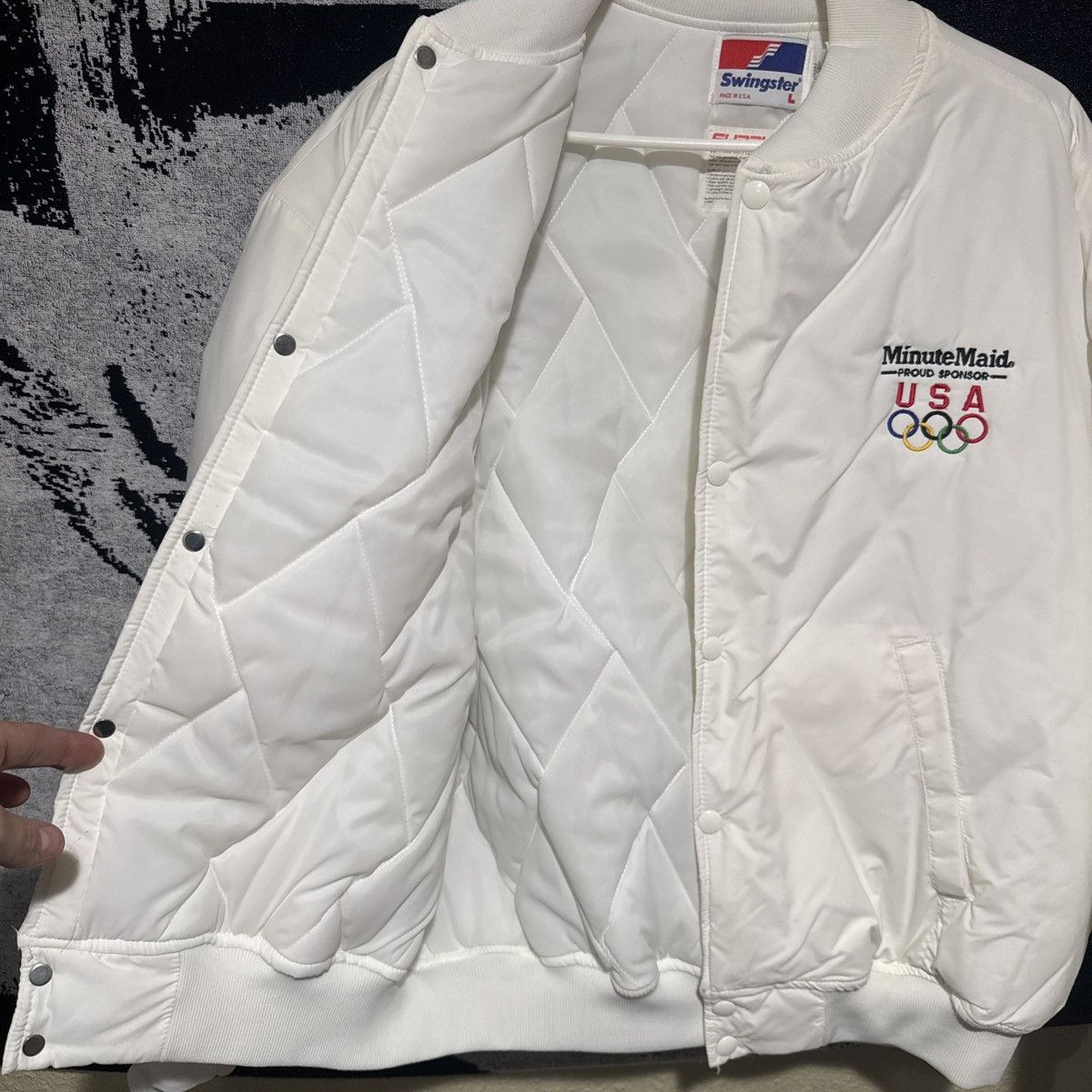 Swingster VTG NWOT Swingster 1988 Olympics Bomber Jacket Sz L Size US L / EU 52-54 / 3 - 7 Thumbnail