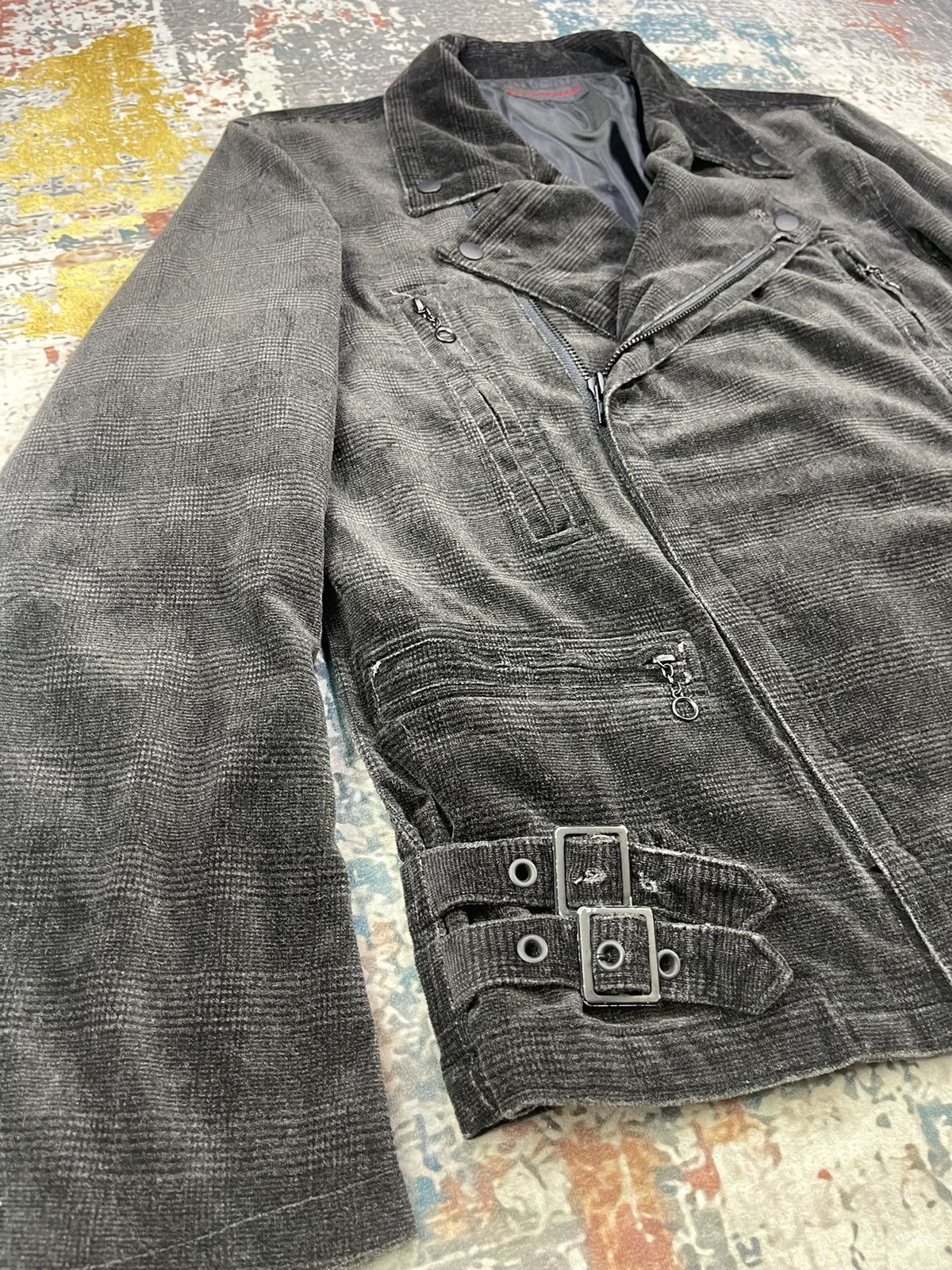 Le Grande Bleu (L.G.B.) Punk🔥Parashuto By Nakajo Checked Suede Double Collar Size US S / EU 44-46 / 1 - 3 Thumbnail