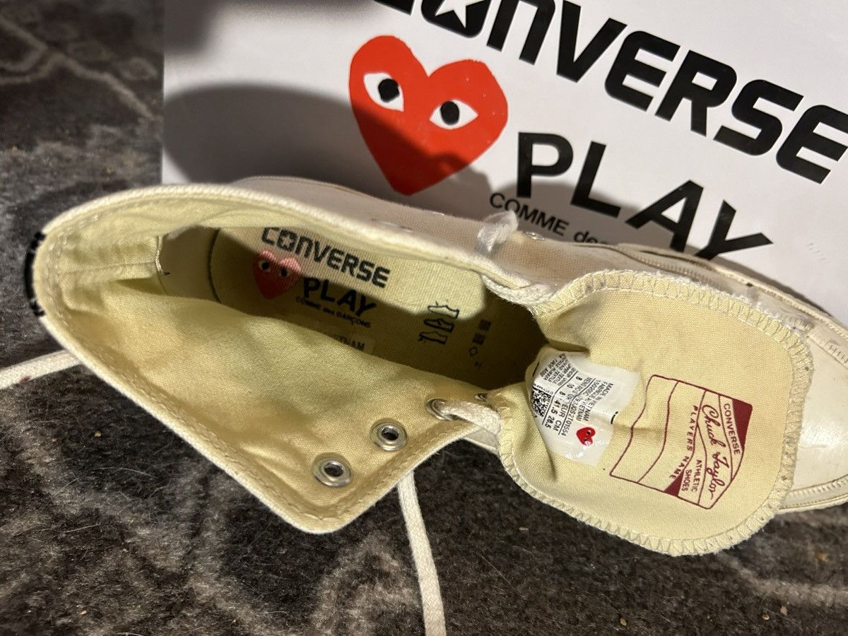 CDG by Comme des Garcons × Comme des Garcons × Converse CDG Cream high top chucks❤️❤️ Size US 8 / EU 41 - 5 Thumbnail