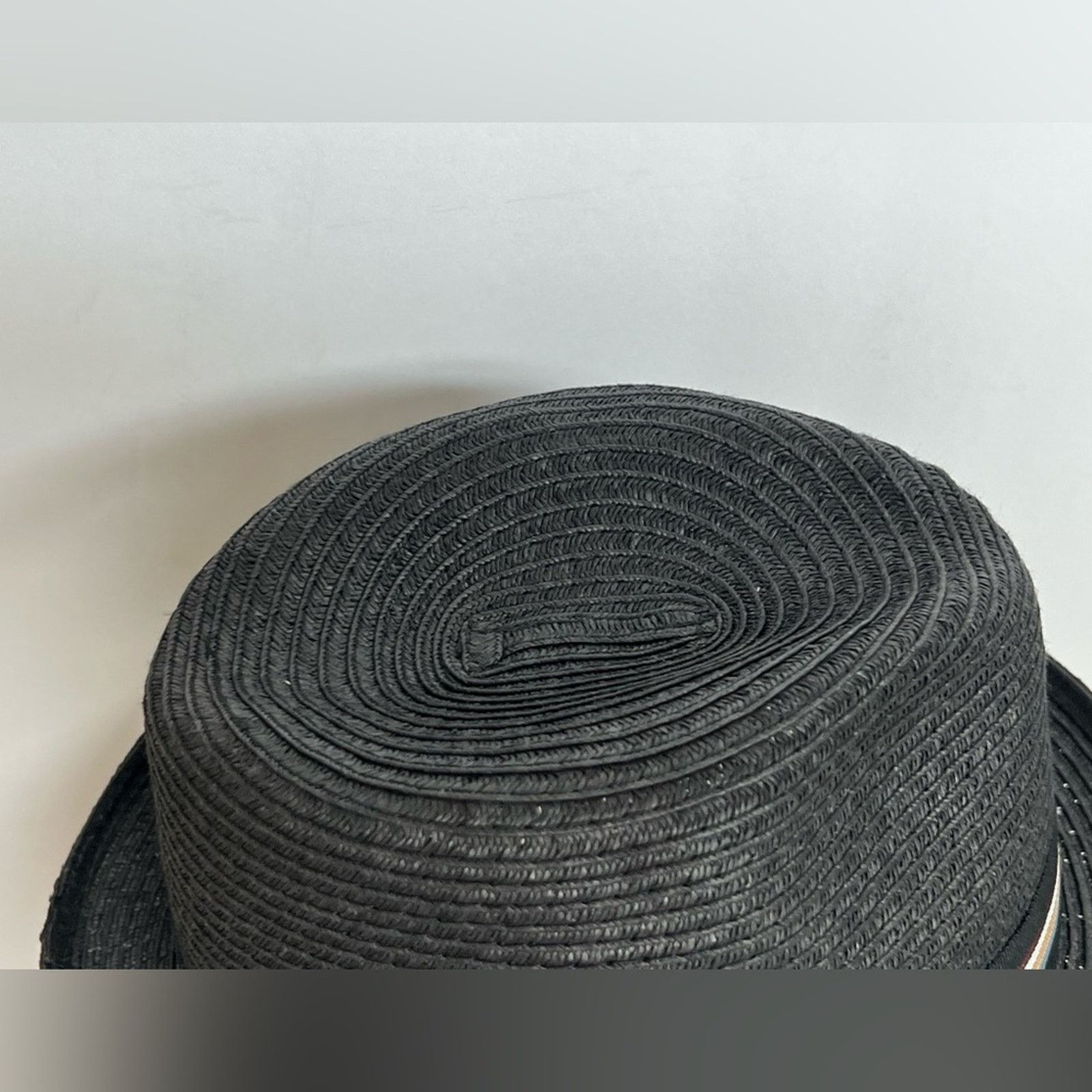 Vintage SCALA Dorfman Pacific Straw Diamond Crown Toyo Fedora Hat L Size ONE SIZE - 5 Thumbnail