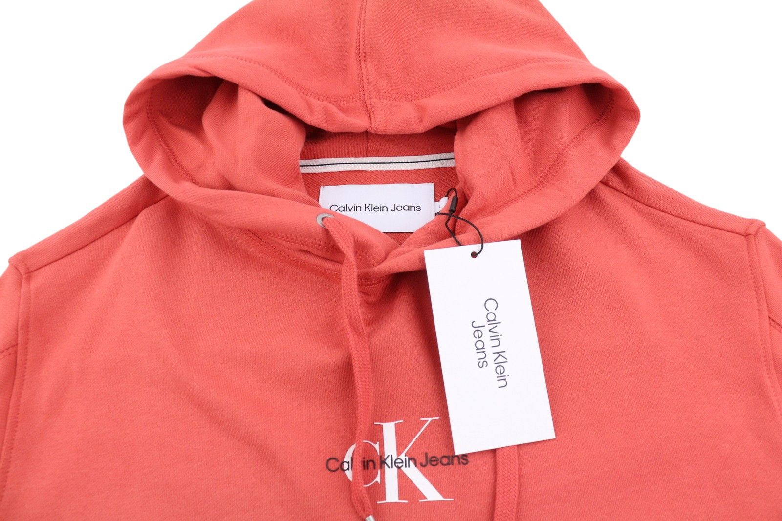 Calvin Klein L Rhubarb Red Front Logo Pullover Hoodie 87444 Size US L / EU 52-54 / 3 - 4 Thumbnail
