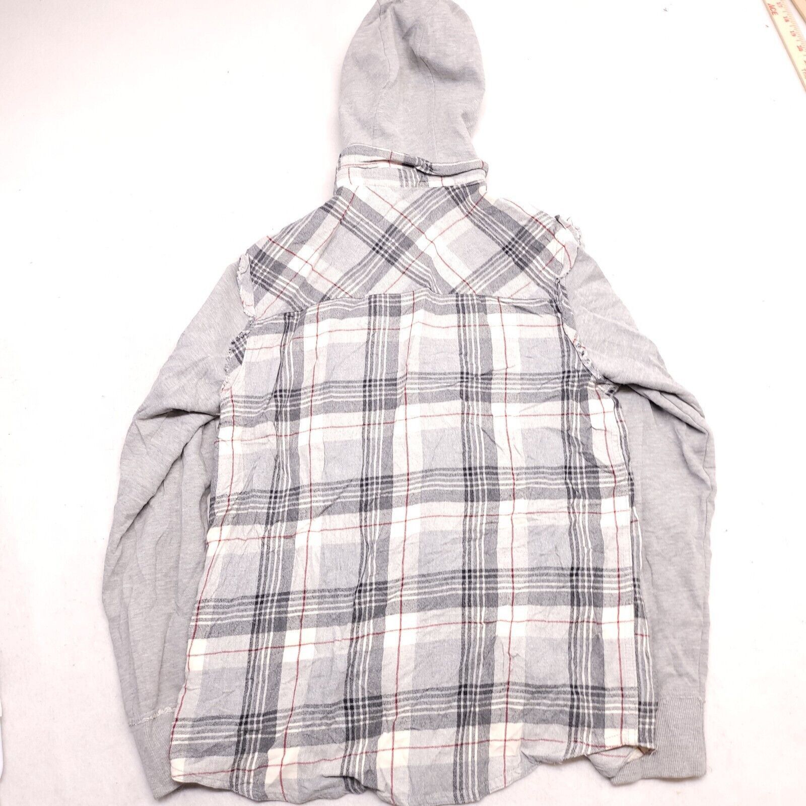 Empyre Empyre Casual Long Sleeve Hoodie Mens Size M Gray Plaid Size US M / EU 48-50 / 2 - 10 Thumbnail