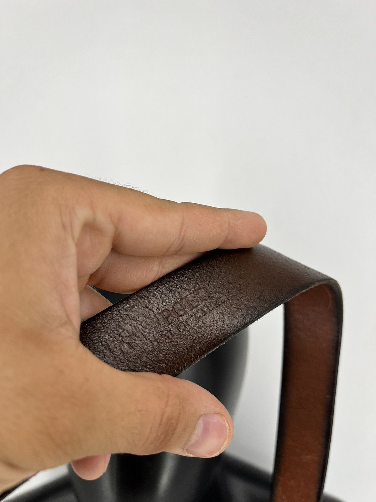 Ralph Lauren Vintage Polo Ralph Lauren Belt Brown Leather RRL 28 Small US Size 38 - 10 Thumbnail