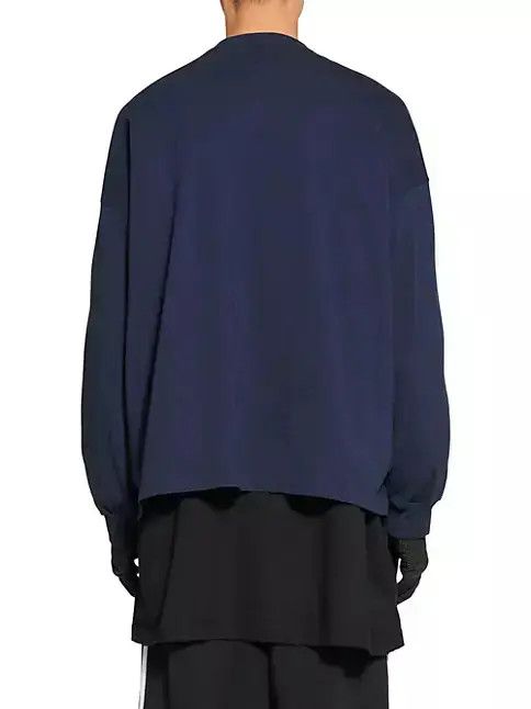 Adidas × Balenciaga o1s1wg110824 Long Sleeve T-Shirt in Blue/White Size US L / EU 52-54 / 3 - 5 Thumbnail
