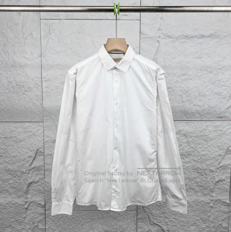 Burberry Burberry White Cotton Long Sleeve Shirt. Size US M / EU 48-50 / 2 - 1 Thumbnail