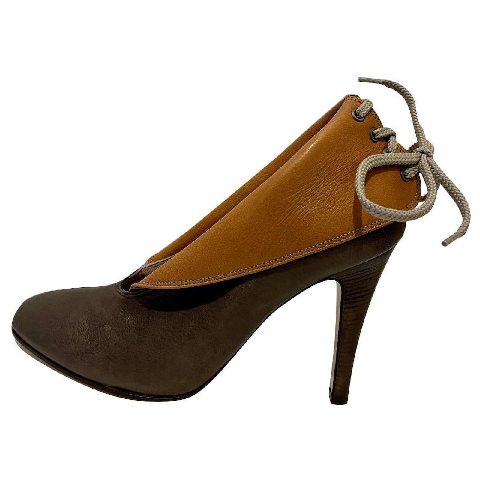 Chloe Gibbon calf leather heels Size US 6 / IT 36 - 1 Thumbnail
