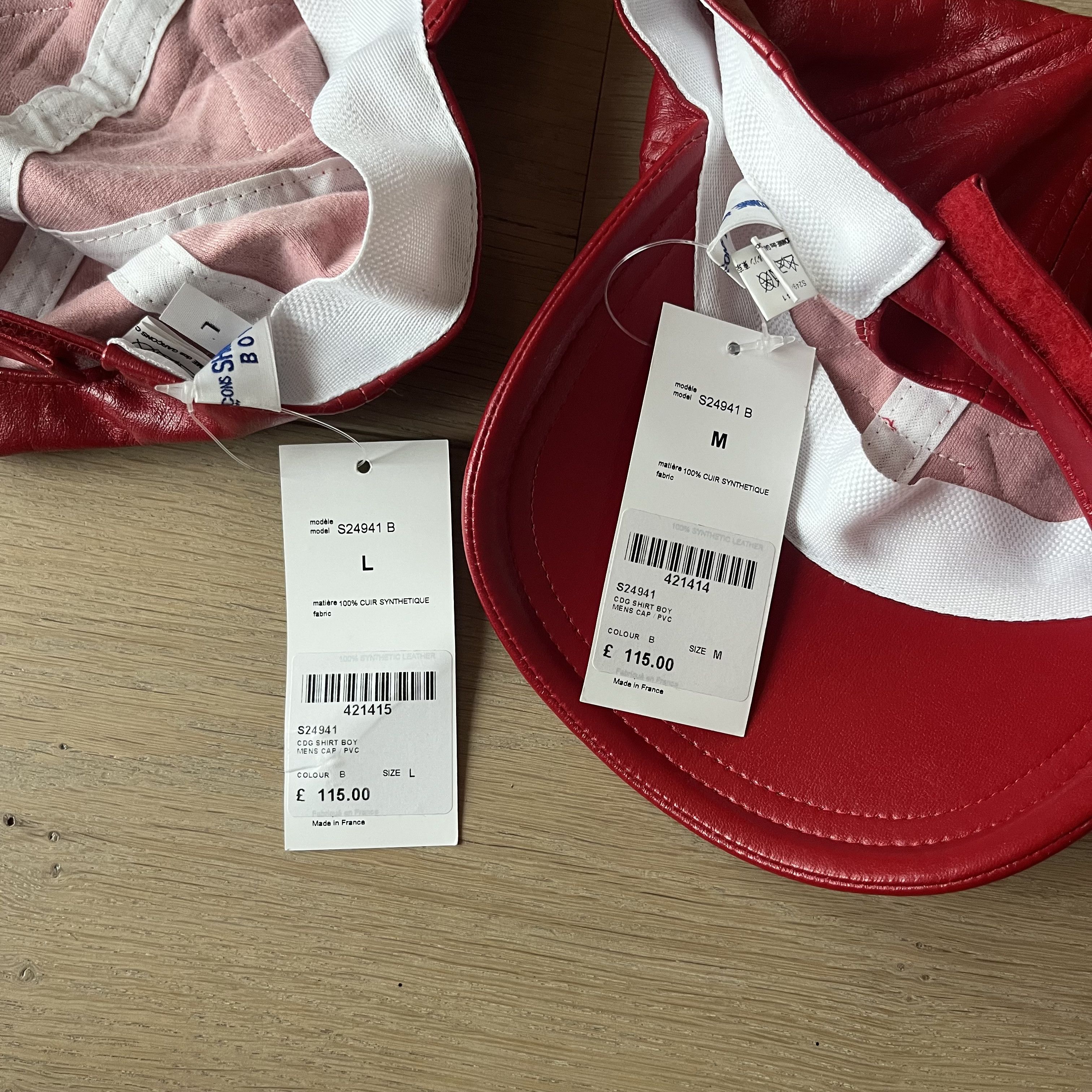 Comme des Garcons × Comme des Garcons SHIRT Faux Leather Cap Size ONE SIZE - 2 Thumbnail