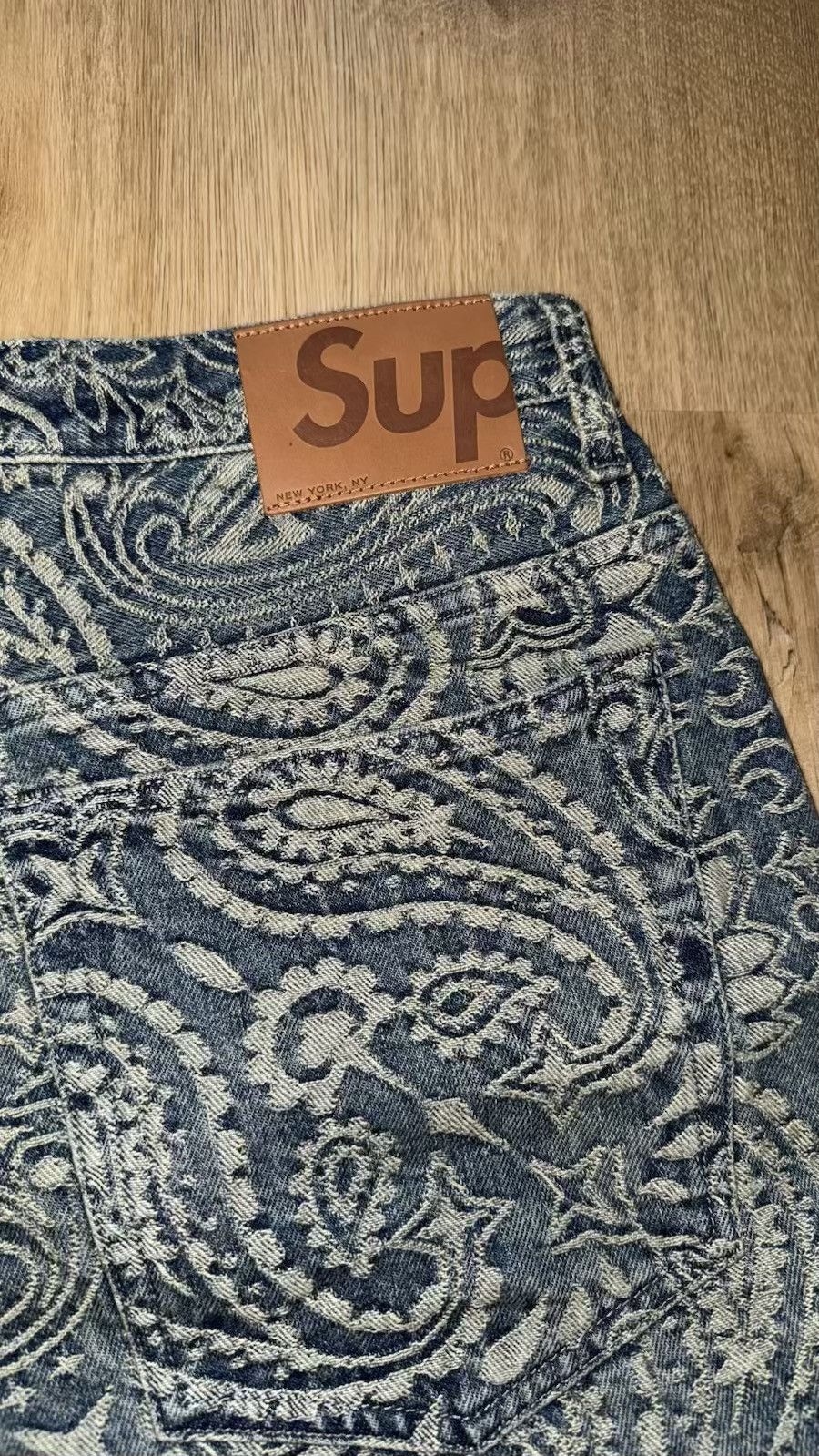 Supreme Supreme Bandana Jacquard Baggy Jeans Blue Size US 36 / EU 52 - 8 Thumbnail