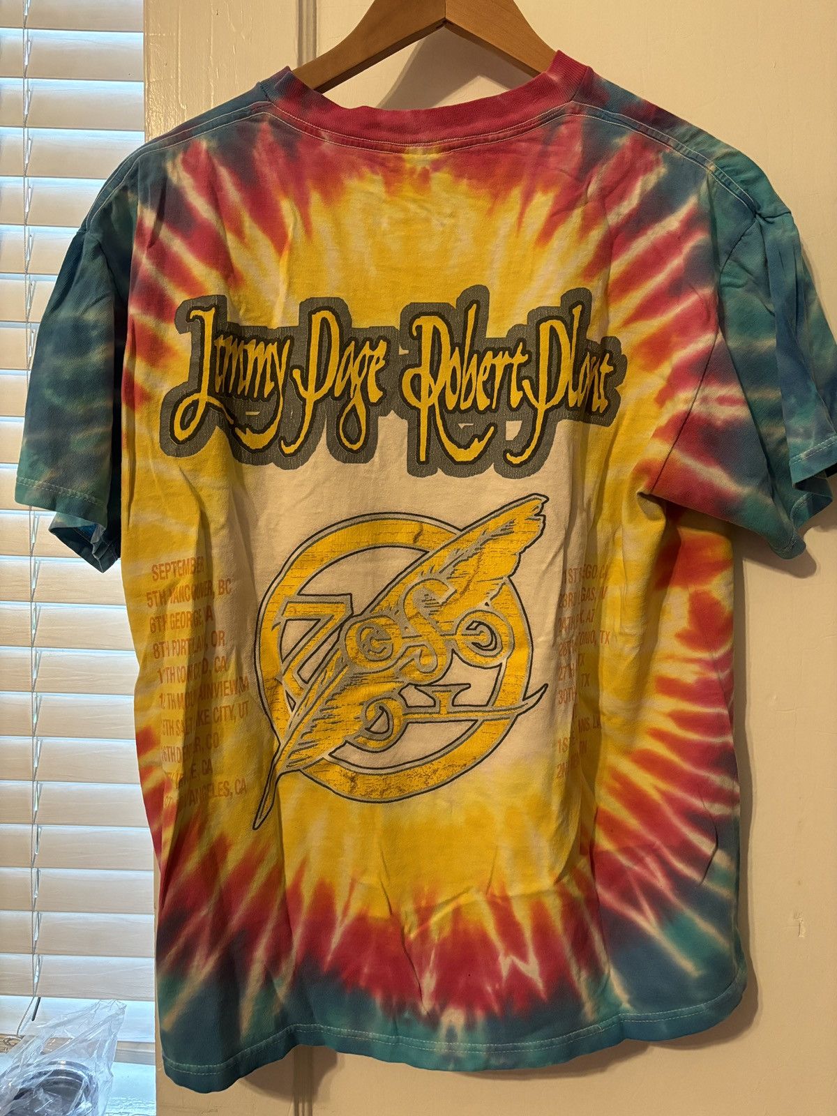 Vintage 1998 Jimmy Page Robert Plant Led Zeppelin Tie Dye Size US L / EU 52-54 / 3 - 3 Thumbnail