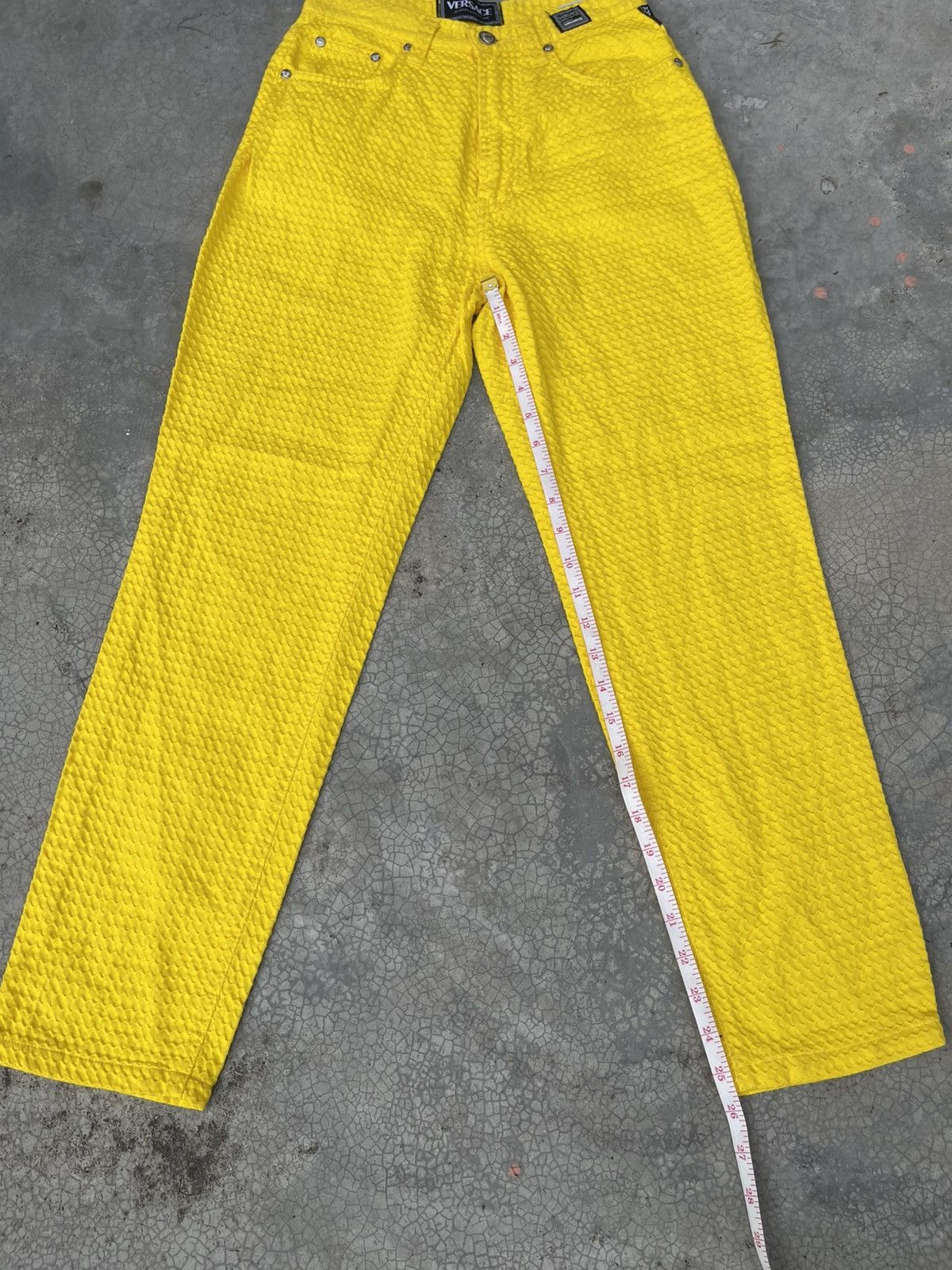 Versace Versace Pants Sunflower W24 L37 Made in Italy Mustard Fringe Size 24" / US 00 / IT 34 - 15 Thumbnail