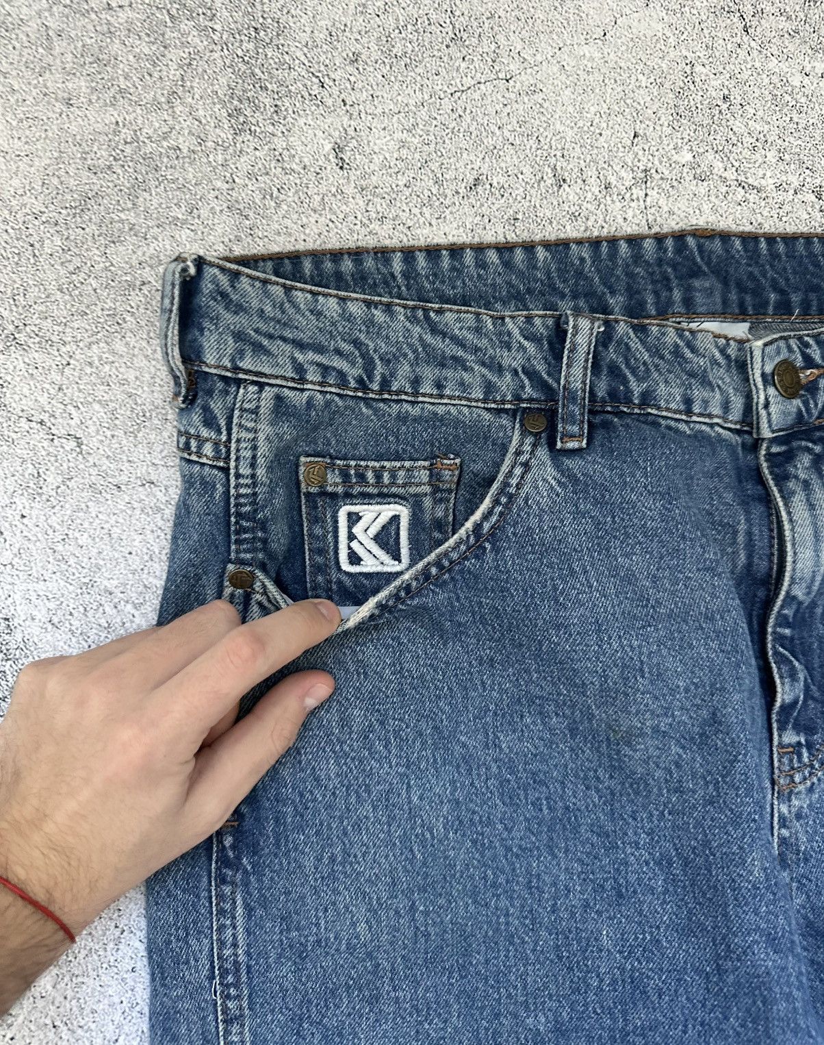 Karl Kani Karl Kani Baggy Denim Blue Jeans Big Logo Y2K Fit Size US 36 / EU 52 - 6 Thumbnail
