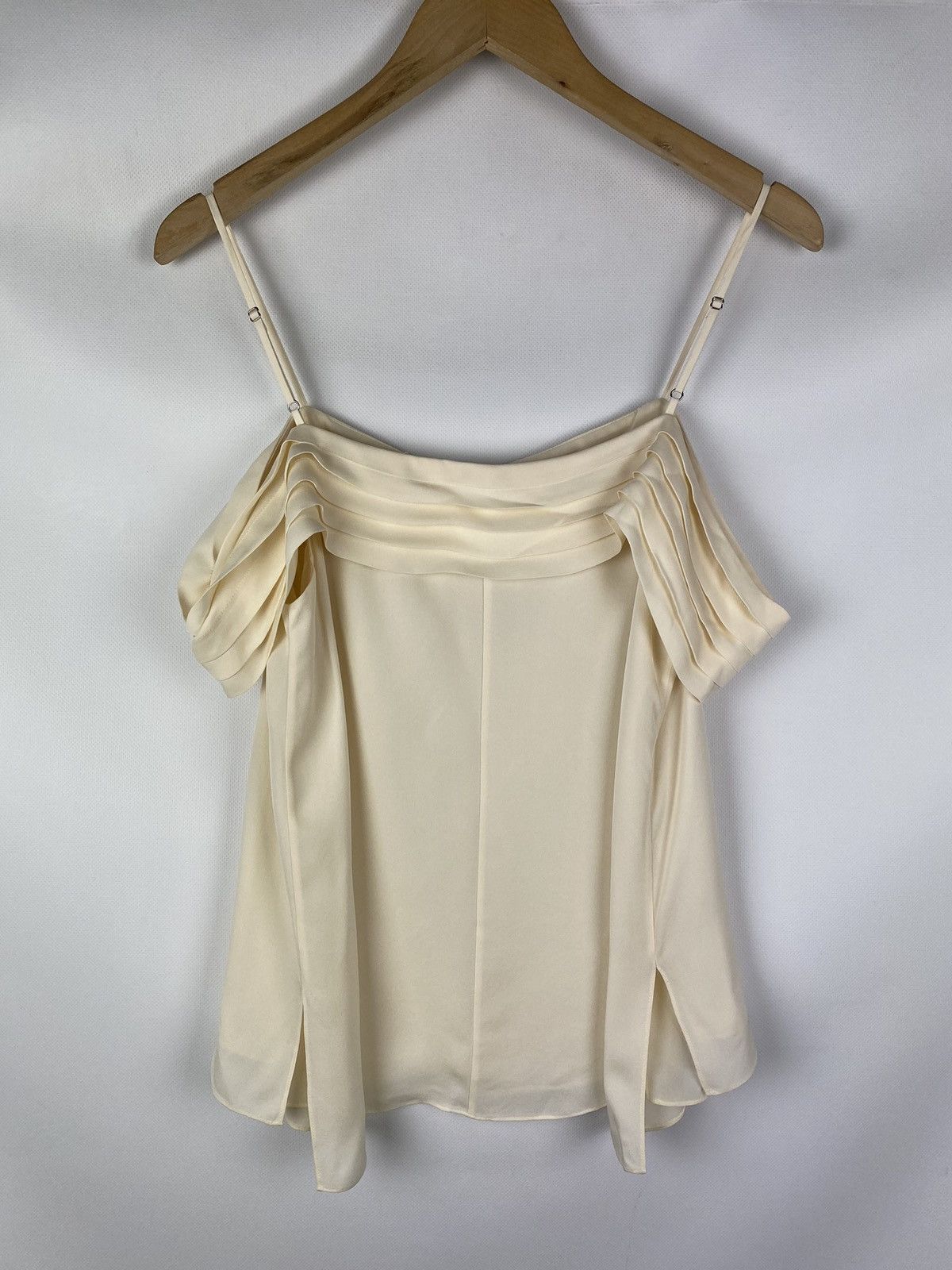 T by Alexander Wang BNWT! T Alexander Wang Pleated Shoulder silk top t shirt Size M / US 6-8 / IT 42-44 - 13 Thumbnail