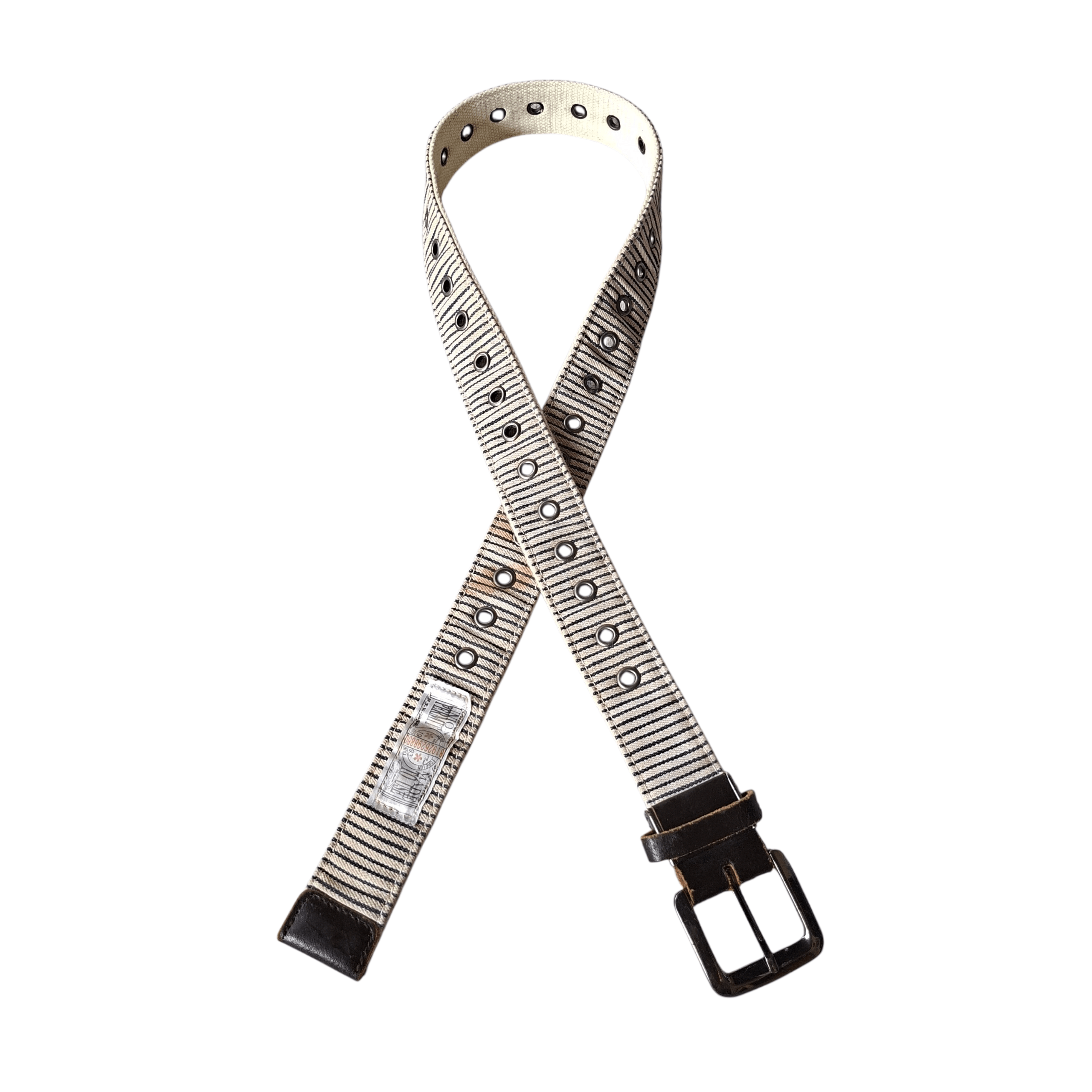 Porter 💥 HT.works union made stripes hole ring canvas belt Size ONE SIZE - 1 Thumbnail