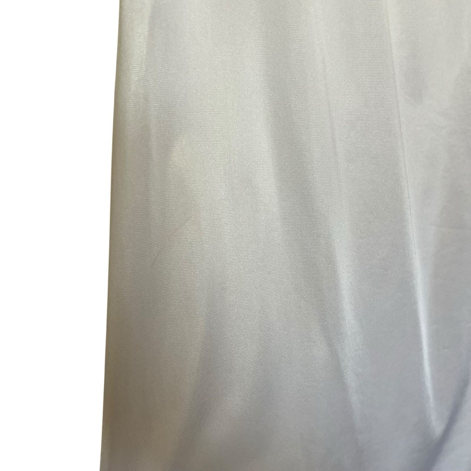 Vintage Vanity Fair | Vintage White Skirt Long Slip Slit Lace 27” Size ONE SIZE - 7 Thumbnail