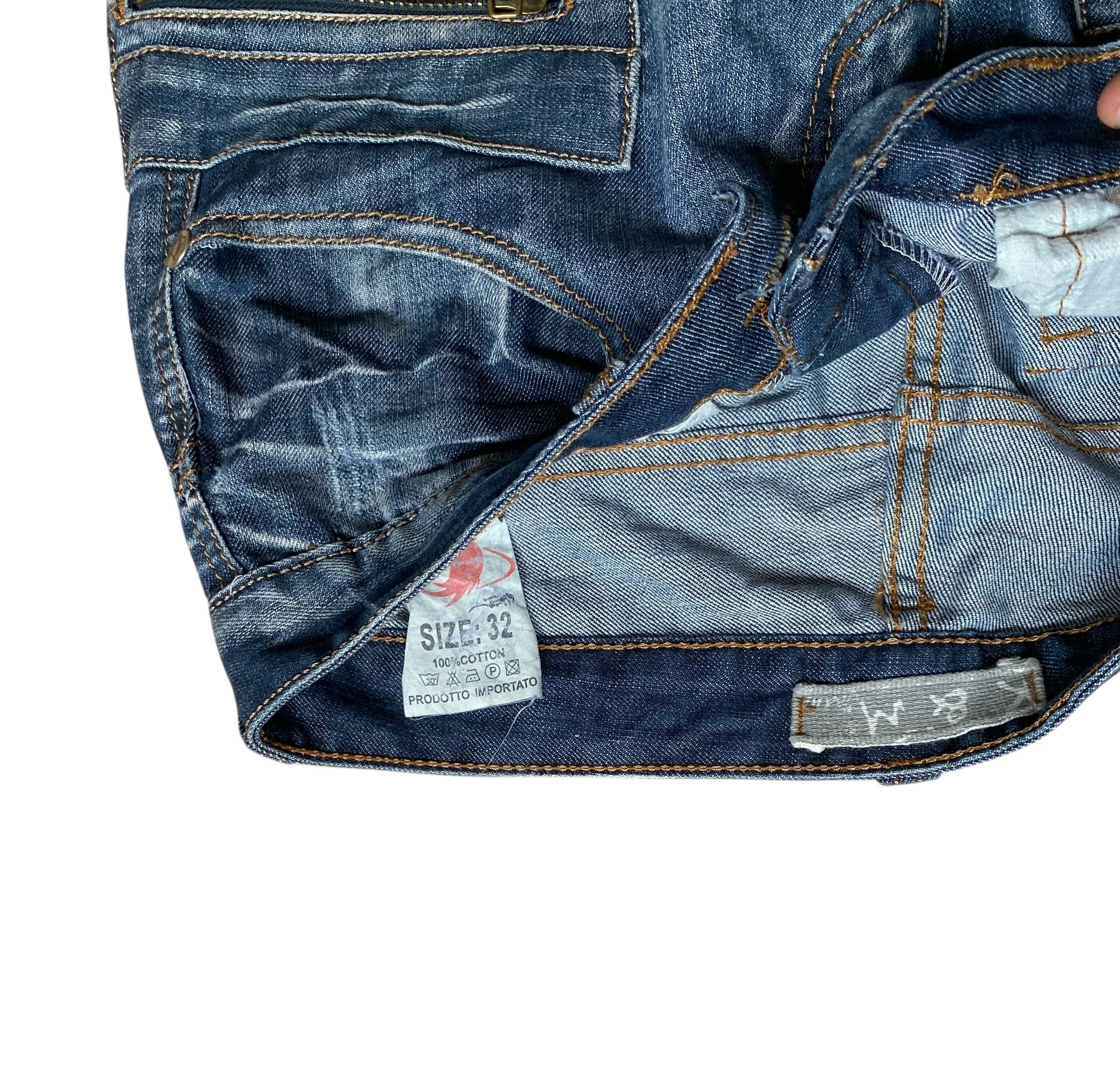 Vintage multizip drippy jeans Size US 32 / EU 48 - 3 Thumbnail