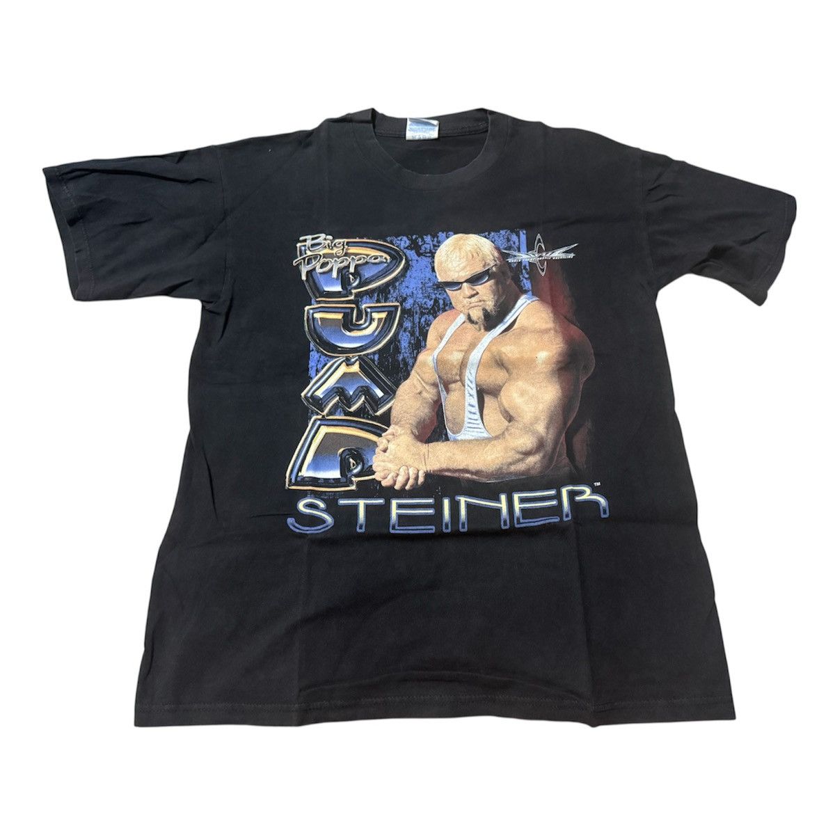 Vintage Vintage 00s WCW Scott Steiner T Shirt 90s Size US L / EU 52-54 / 3 - 1 Thumbnail