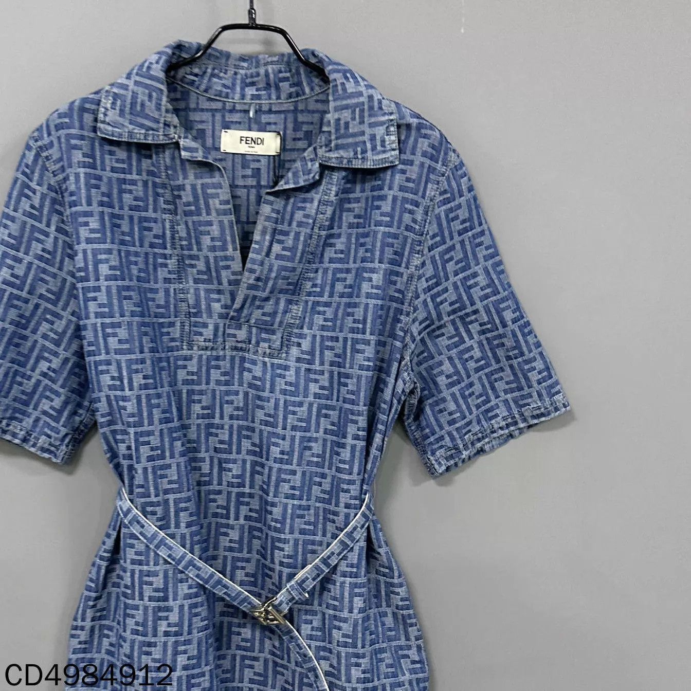 Fendi FENDI 25 New FF Monogram Denim Dress Women's 40 95 New Size S / US 4 / IT 40 - 2 Thumbnail