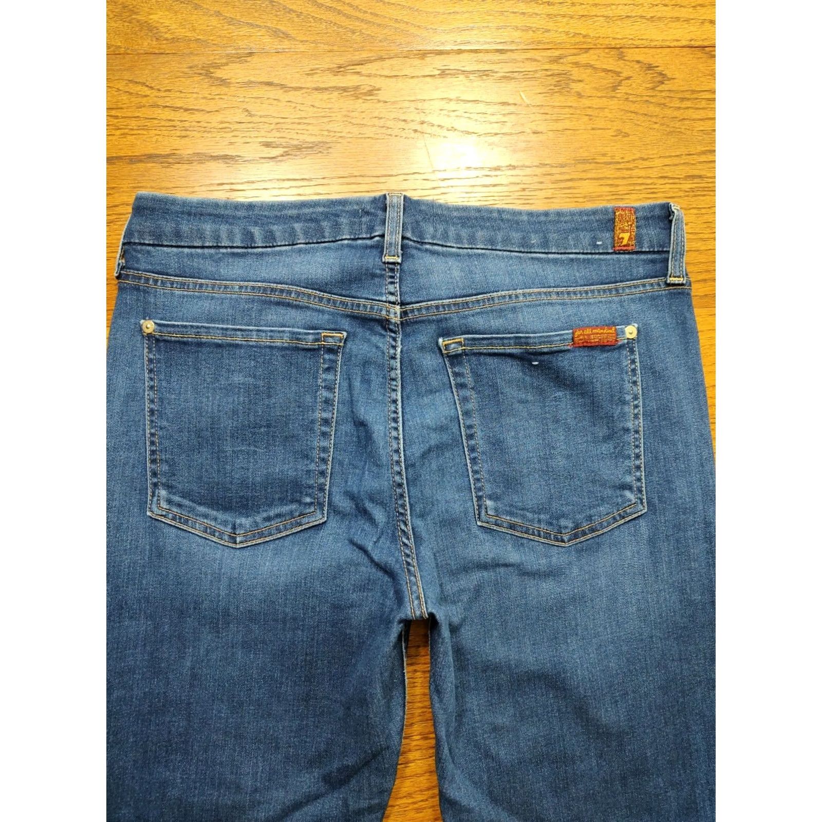 7 For All Mankind 7 For All Mankind Jeans Skinny 31 x 28 Denim Blue Women Slim 5-Pocket Inseam 28 USA City Bohemian Skinny Jeans Size 24" / US 00 / IT 34 - 3 Thumbnail