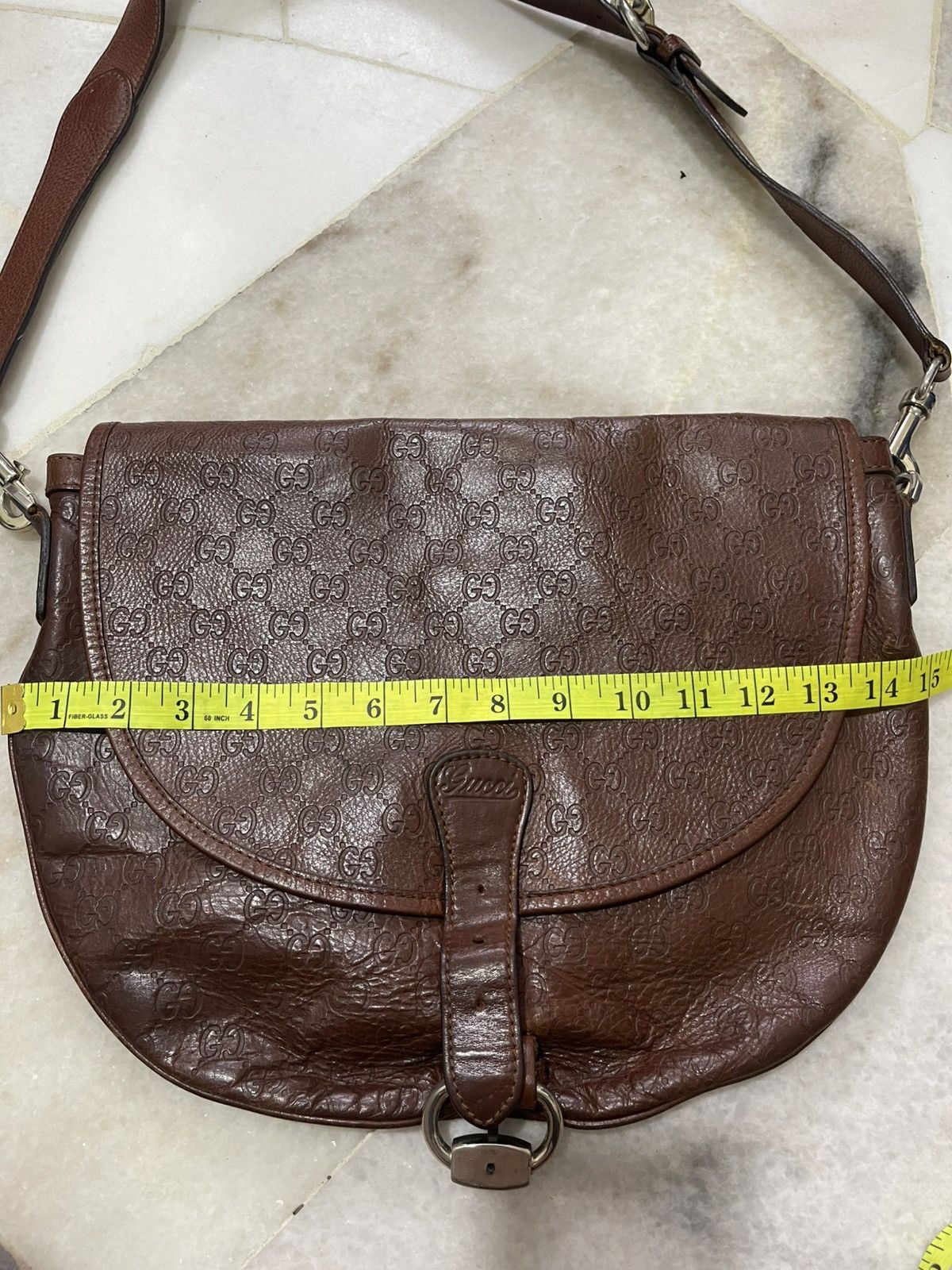 Gucci Vintage Gucci Monogram Leather Shoulder Bag Size ONE SIZE - 18 Thumbnail