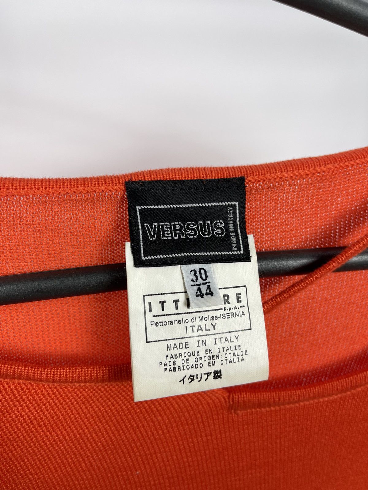 Versus Versace Versus Vintage Top Sweater Knit Orange Size 30/44 Size L / US 10 / IT 46 - 5 Thumbnail