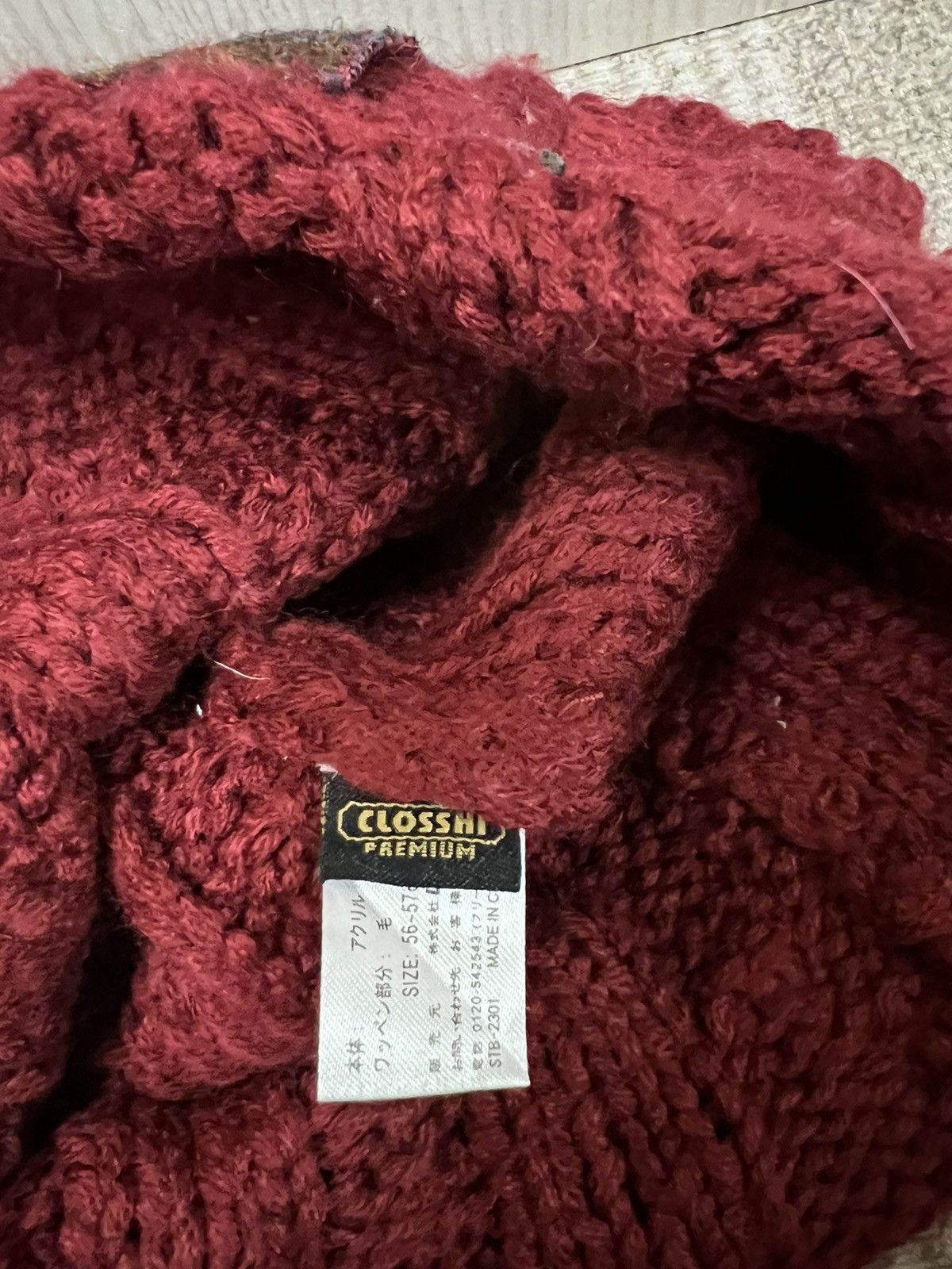 Japanese brand Harris Tweed Closshi Crochet Beanie Hats