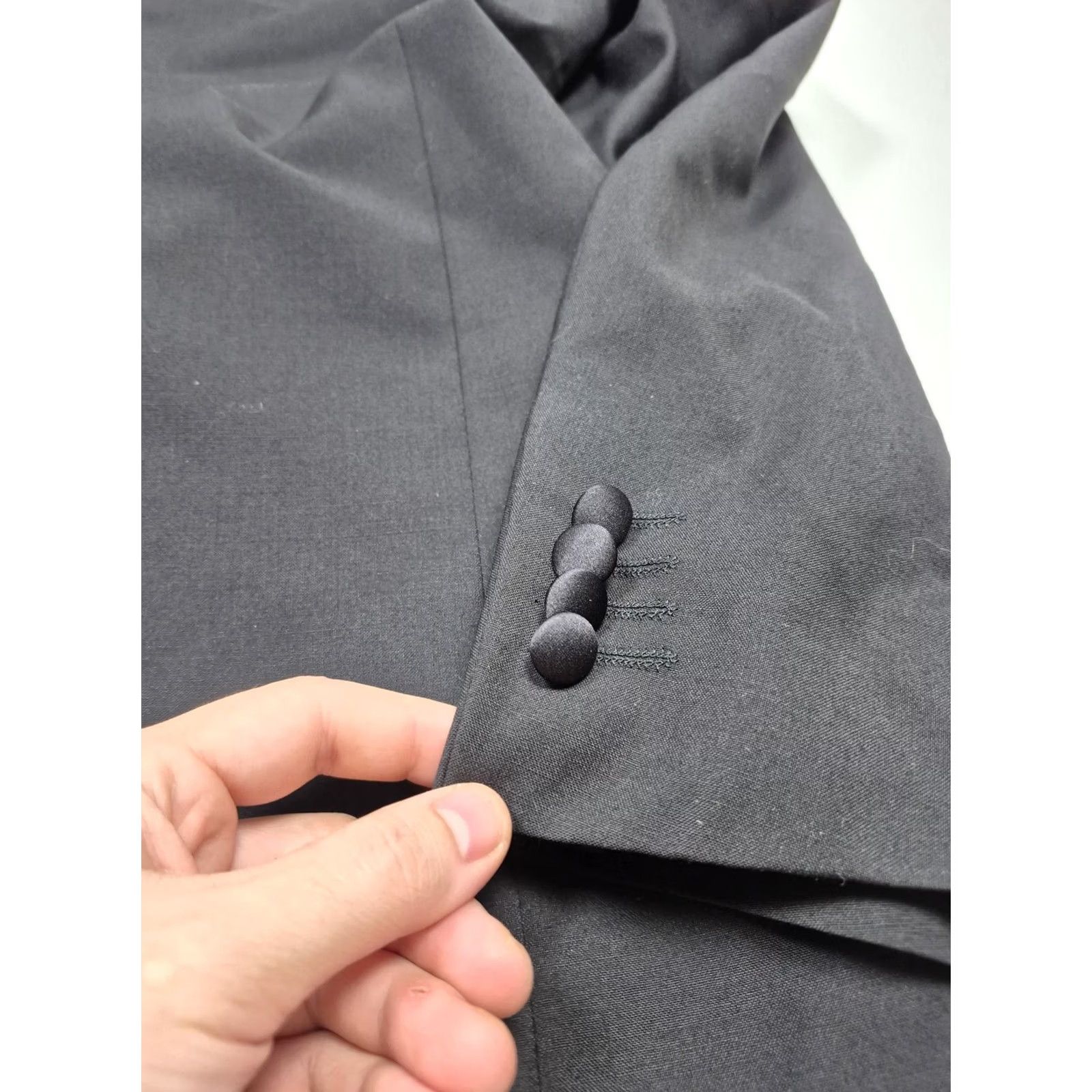Vintage Fumagalli's Tuxedo Jacket Mens 44L Black Super 100s Wool Italy Formal NWT Size 44R - 7 Thumbnail