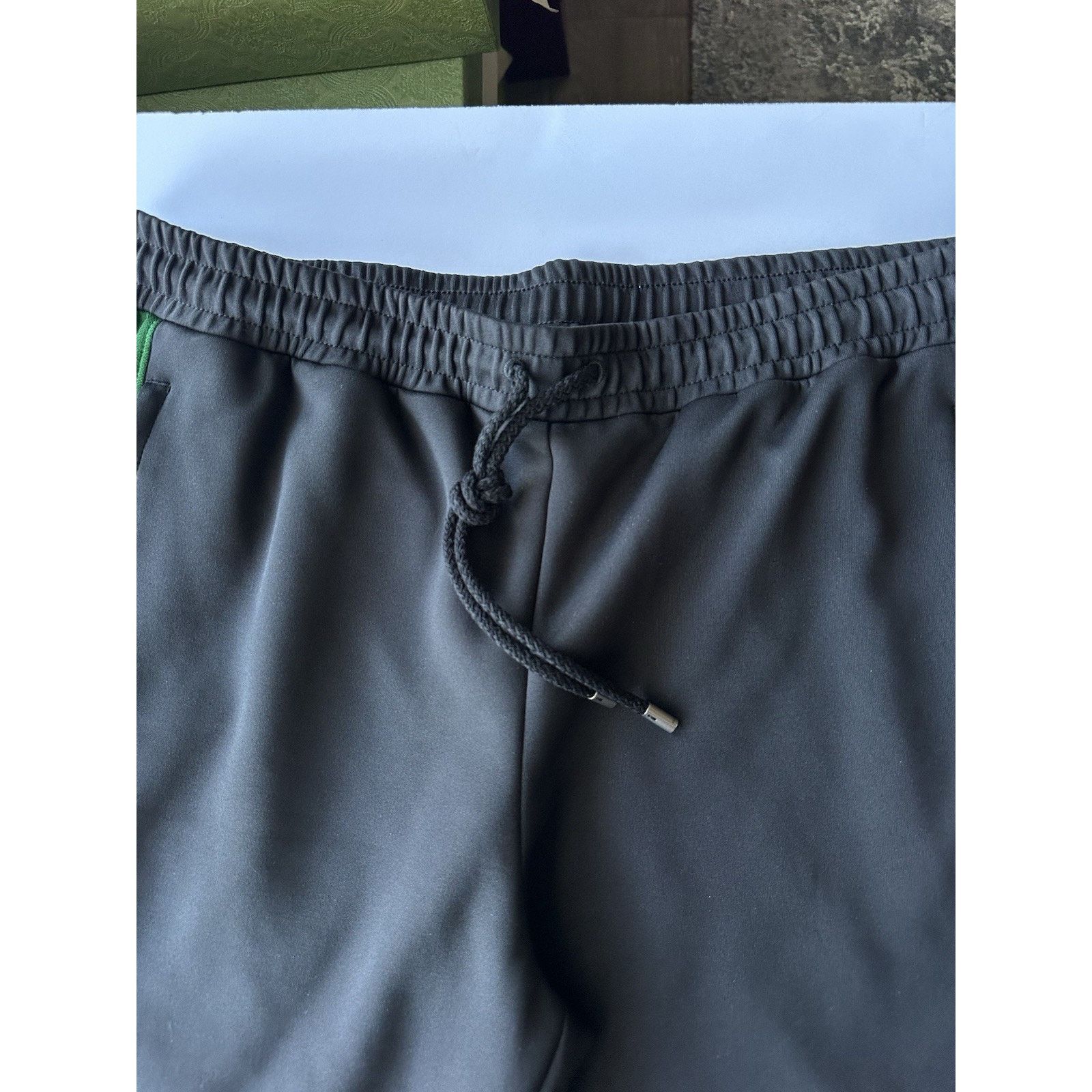 Gucci Neoprene Black Web Jogging Pants 3XL (36”) 698461