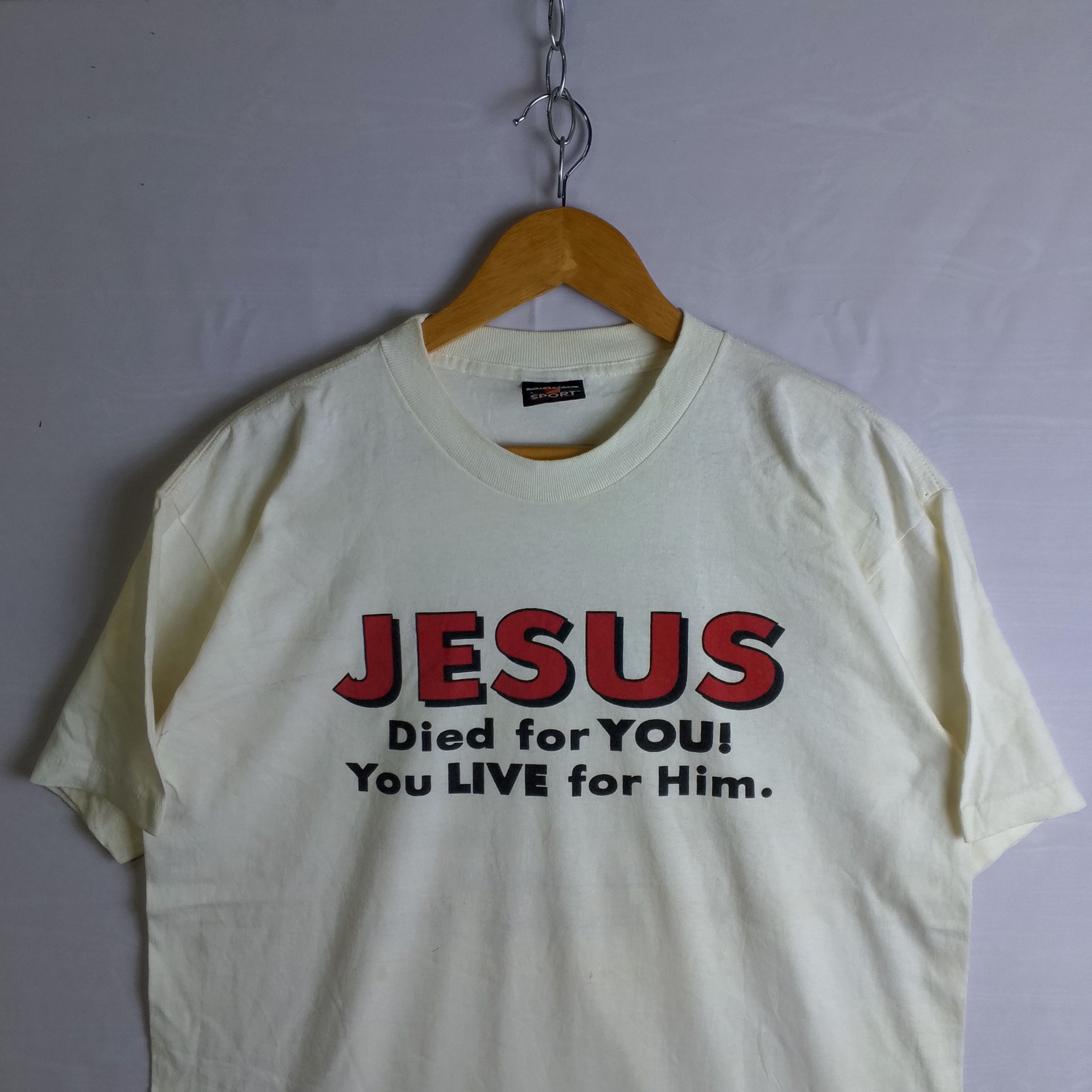 Vintage Vintage Jesus Cross Tee Religion Size US L / EU 52-54 / 3 - 3 Thumbnail