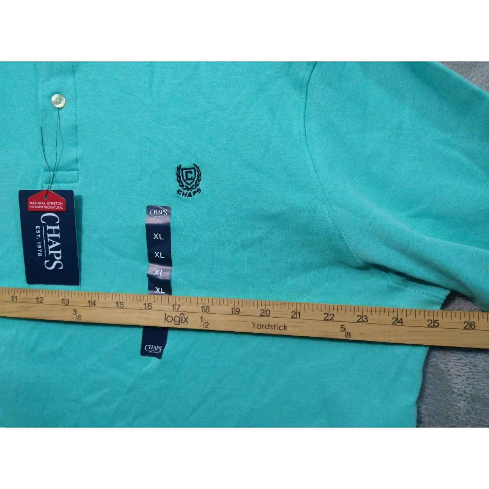 Chaps Chaps Polo Shirt Mens XL Blue Short Sleeve Cotton Knit Casual Preppy Stretch Size US XL / EU 56 / 4 - 4 Thumbnail