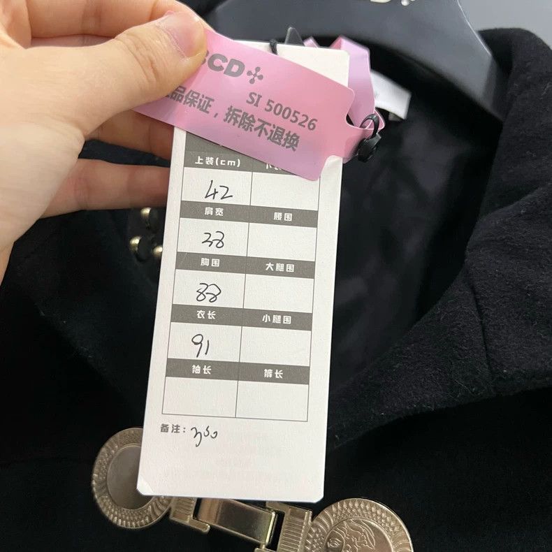 Versace Versace Black coat coat Size S / US 4 / IT 40 - 4 Thumbnail