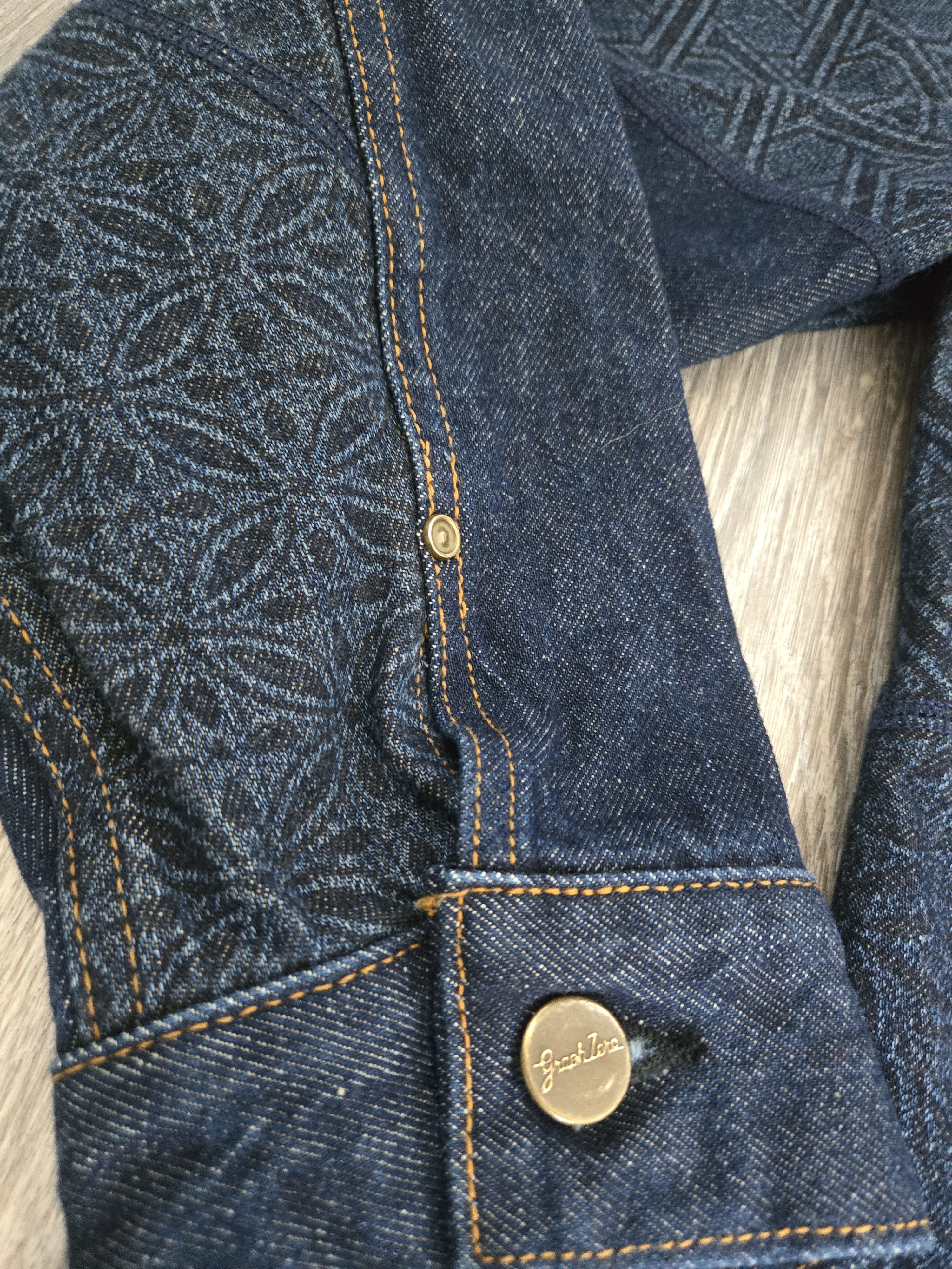 Other Graph Zero GZ-ENGJ-0802 Embossed Denim Patchwork Jacket (L) Size US L / EU 52-54 / 3 - 2 Thumbnail