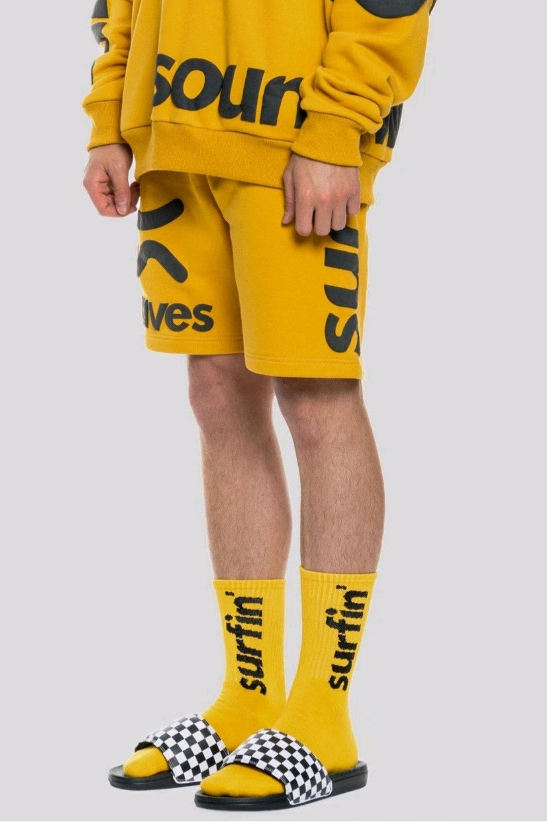 Keiser Clark KEISER CLARK SURFIN' SWEATSHORT CALI YELLOW BLACK Size XL Size US 37 - 1 Thumbnail