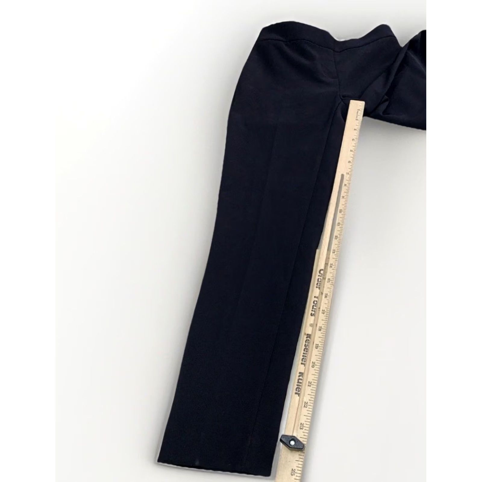 Calvin Klein Calvin Klein Slim Leg Cropped Trousers Pull On Womens 00 Black Polyester Blend Slimming Career Pant Size 24" / US 00 / IT 34 - 4 Thumbnail