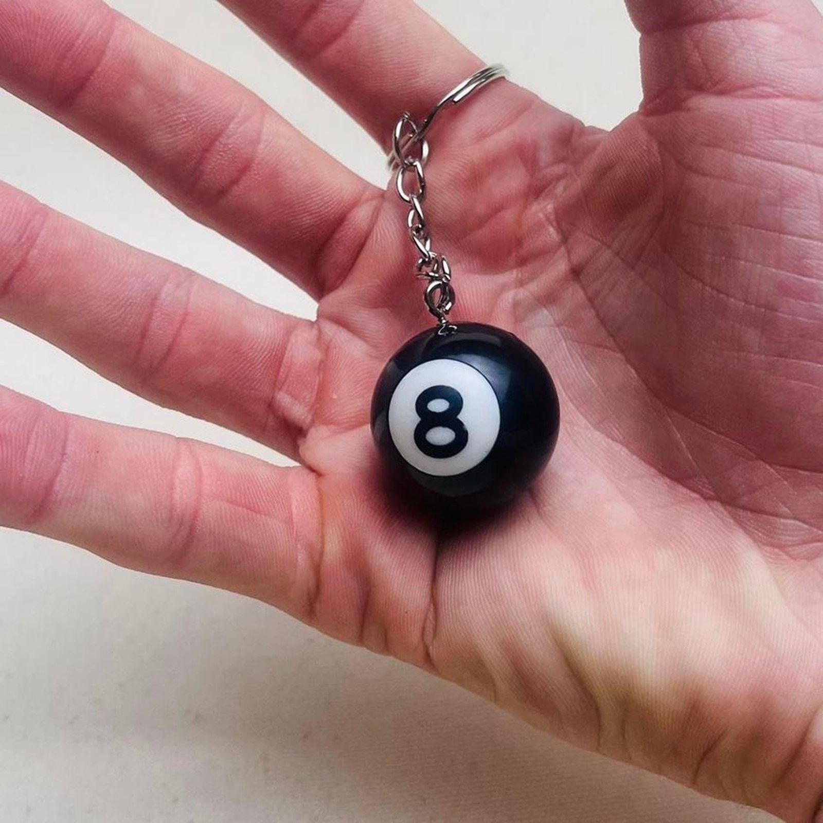 Other Y2k 2000s black 8ball keyring for keychain Size ONE SIZE - 1 Thumbnail
