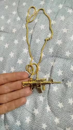 Jewelry Machine Gun Pendant Necklace Size ONE SIZE - 6 Thumbnail