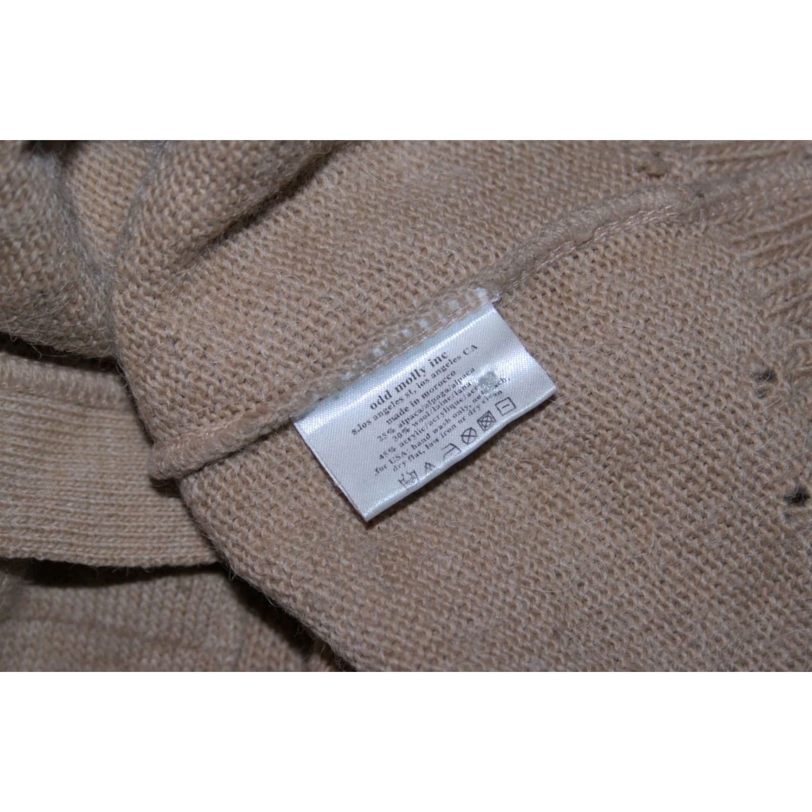 Vintage Odd Molly Cardigan Womens Brown Wool Alpaca Size 3 Long Brown Cardigan Womens Size XS / US 0-2 / IT 36-38 - 8 Thumbnail