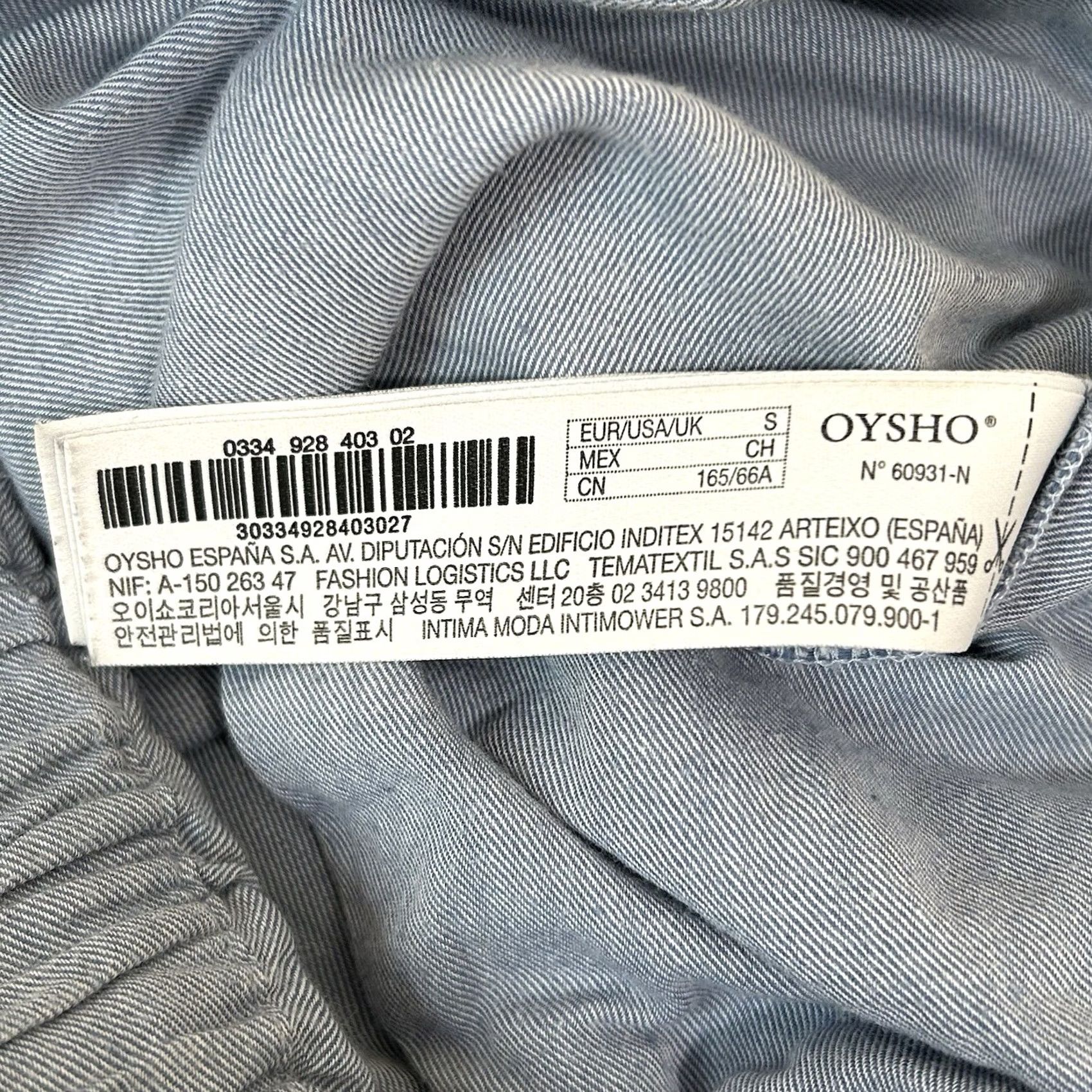 Vintage OYsho Otho Wide Leg Cropped Pant Embroidered Women’s S Blue Knit Cotton High Rise High-Woot? Size 28" / US 6 / IT 42 - 5 Thumbnail