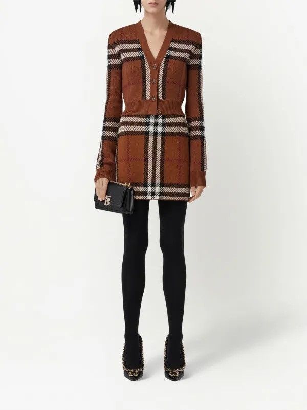 Burberry × Burberry Prorsum Burberry Exaggerated Check jacquard mini skirt Size 25" / US 0 / IT 36 - 2 Thumbnail