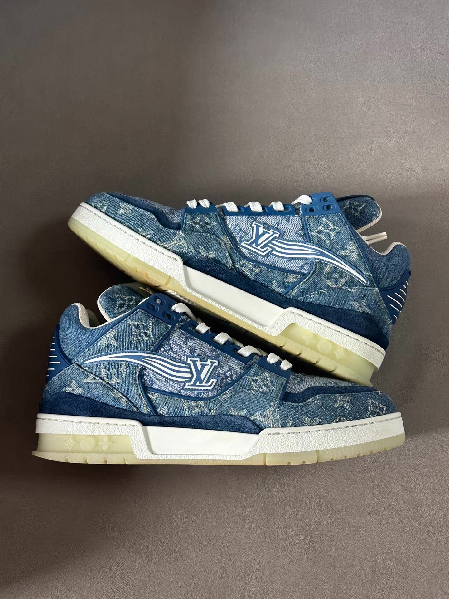 Louis Vuitton Louis Vuitton Trainer Blue Denim Q20 Size US 8.5 / EU 41-42 - 5 Thumbnail