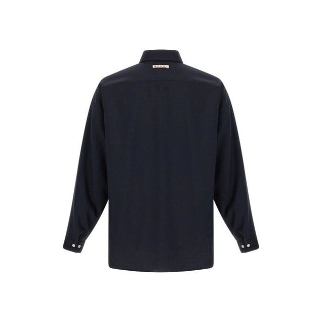 Marni MARNI Blue Wool Shirt New & Authentic (Men's size:M;) Size US M / EU 48-50 / 2 - 2 Thumbnail