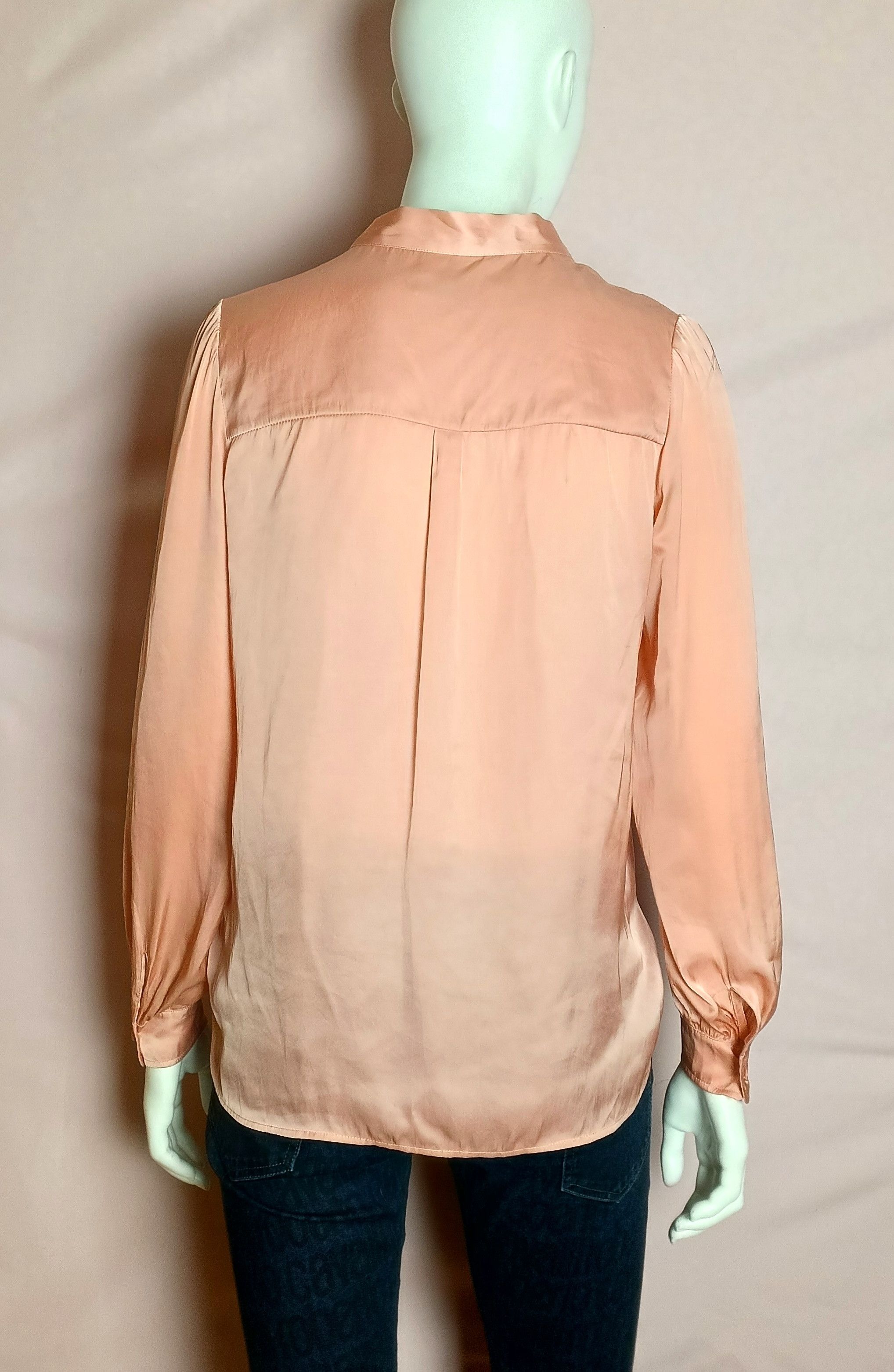 Zadig & Voltaire Zadig & Voltaire Tie-Neck Top Rose Taos Satin Blouse Size M / US 6-8 / IT 42-44 - 6 Thumbnail