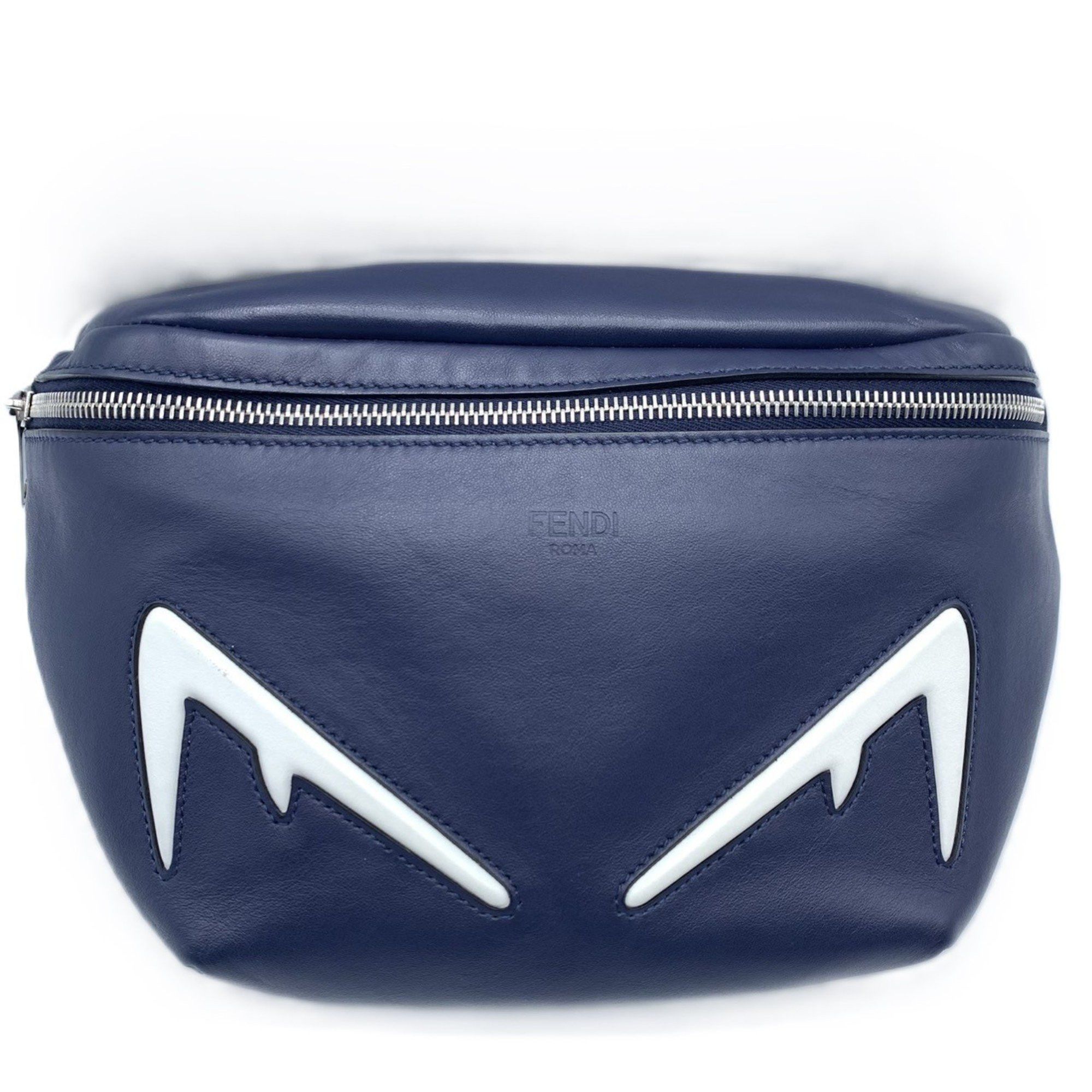 FENDI Bugs Eye Body Bag Waist Navy 7V34 A80J F0R2A