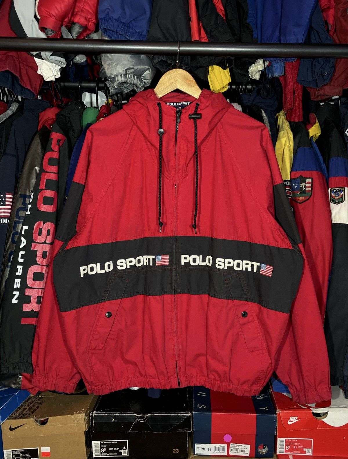 Polo Ralph Lauren Red Jacket Polo Sport 90’s Vintage Size US M / EU 48-50 / 2 - 1 Thumbnail